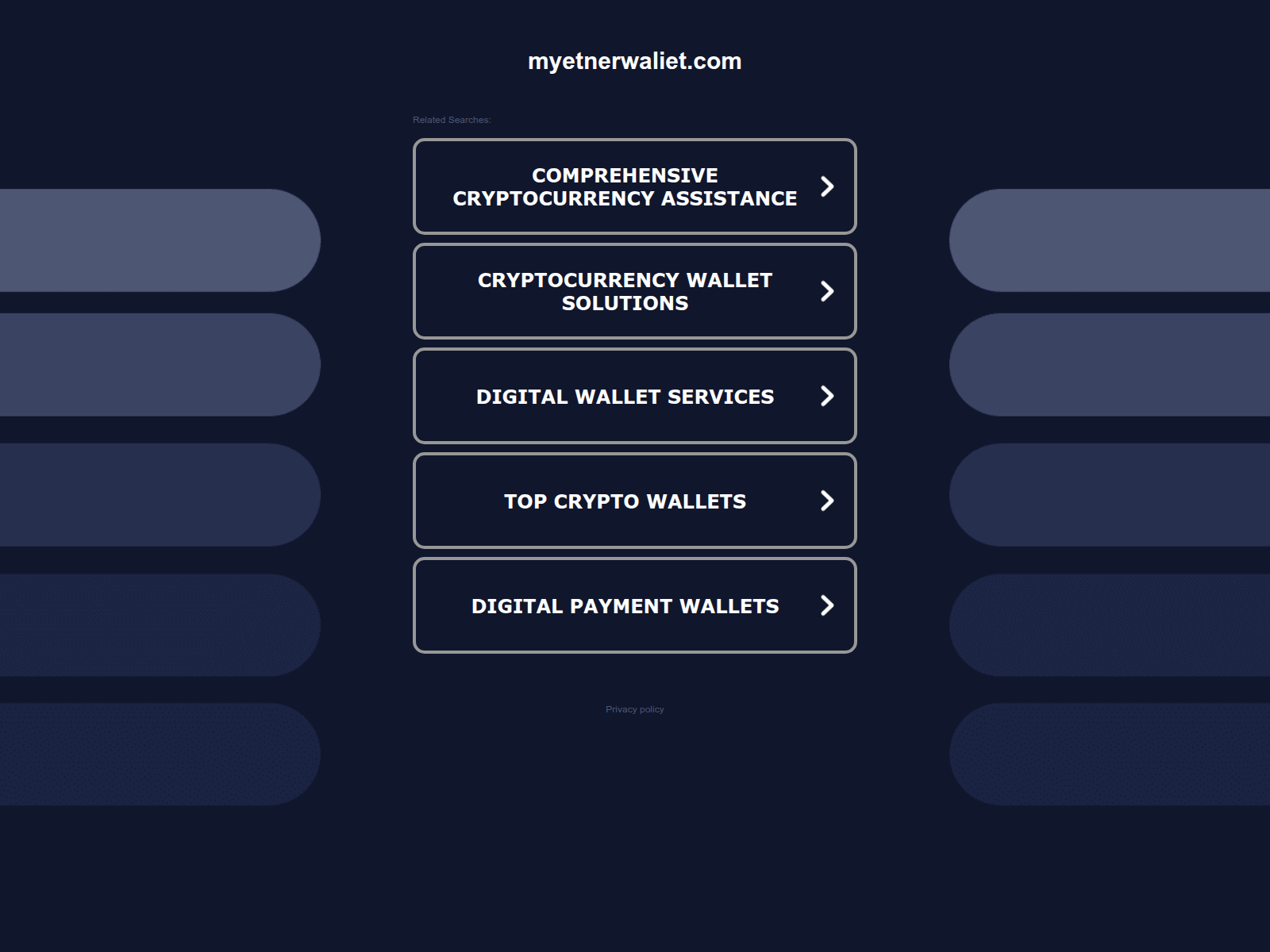 Screenshot of myetnerwaliet.com