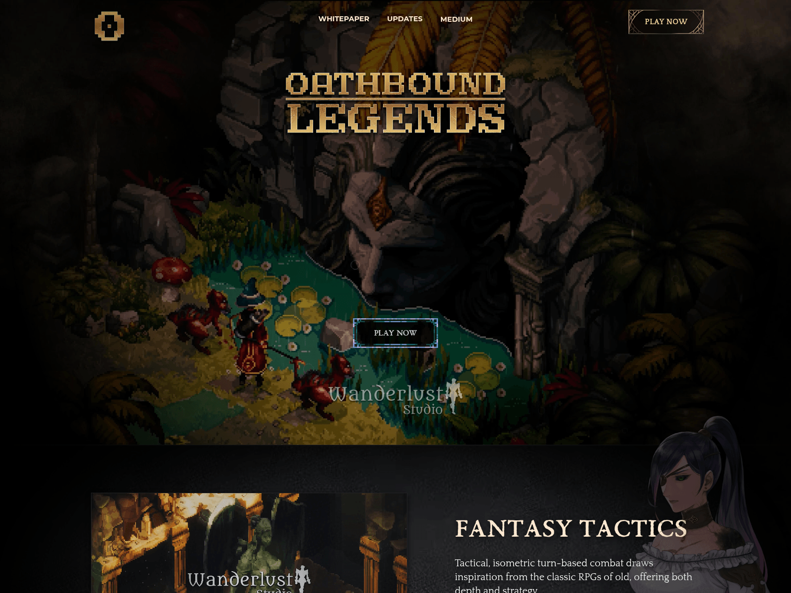 Screenshot of oathboundgame.com