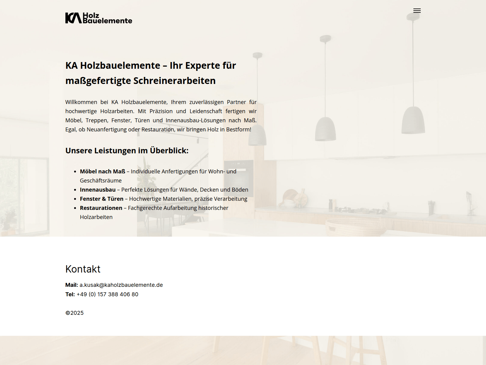 Screenshot of kaholzbauelemente.de