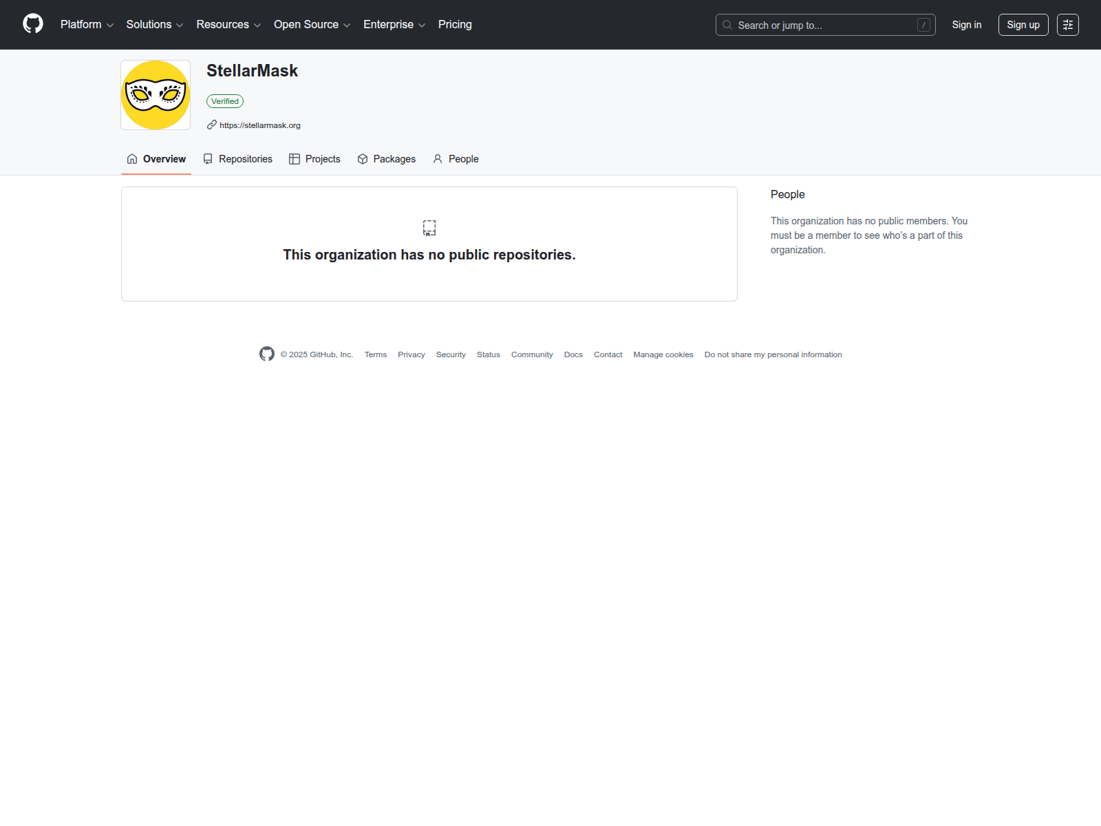 Screenshot of stellarmask.org