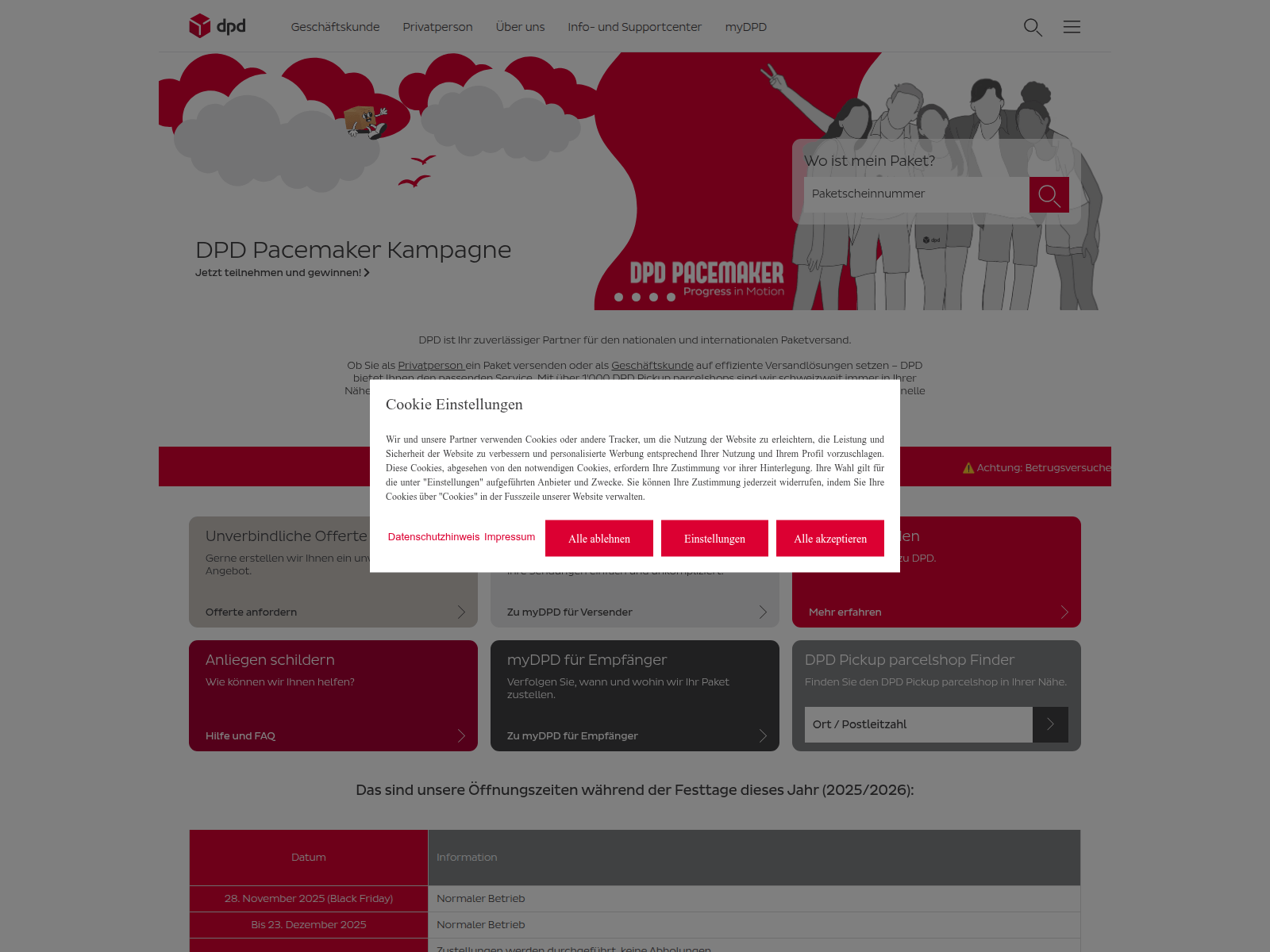 Screenshot of dpdgroup-schweiz-support-ch.brahmanbaria2usa.com