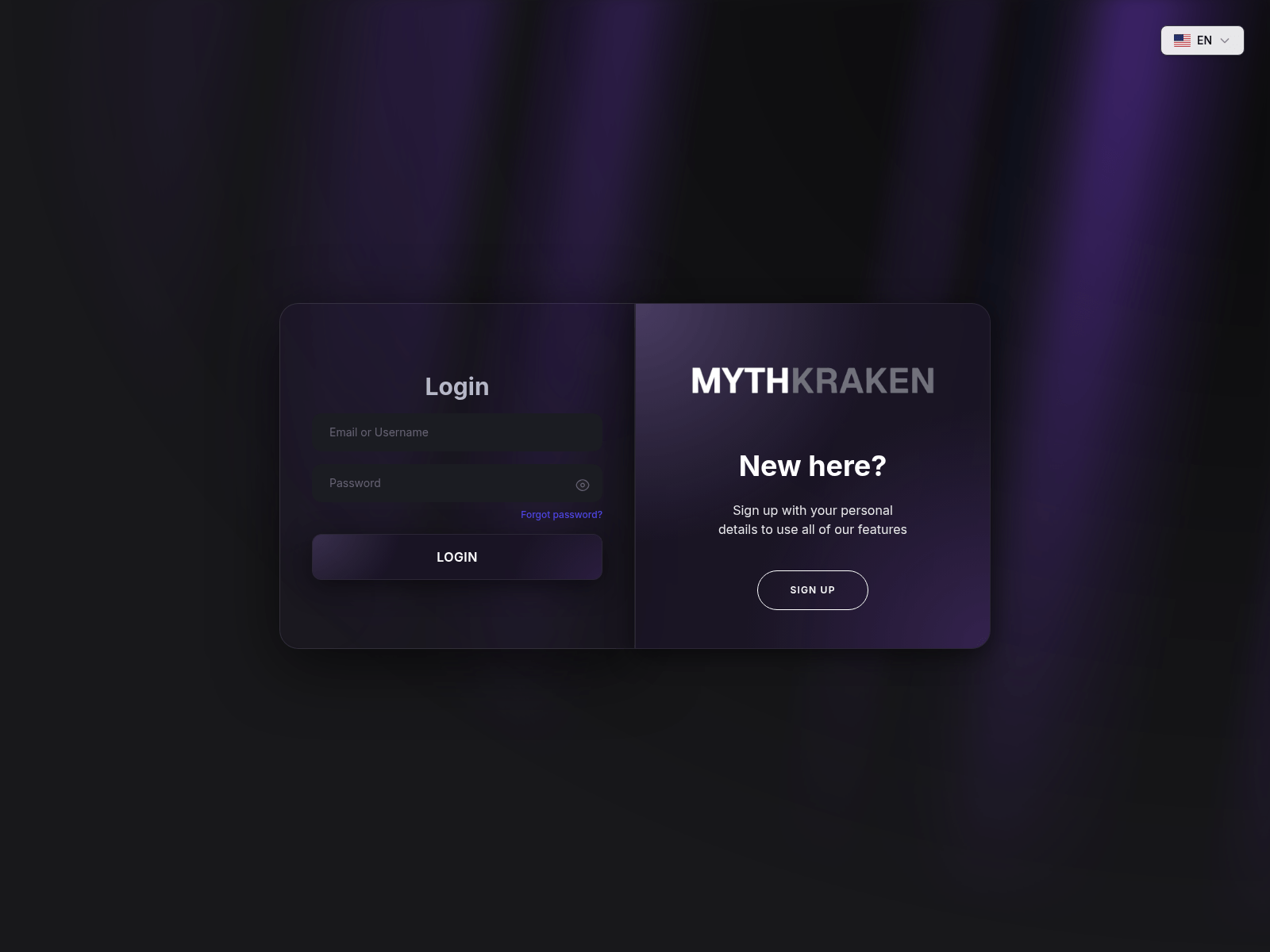 Screenshot of mythkraken.com