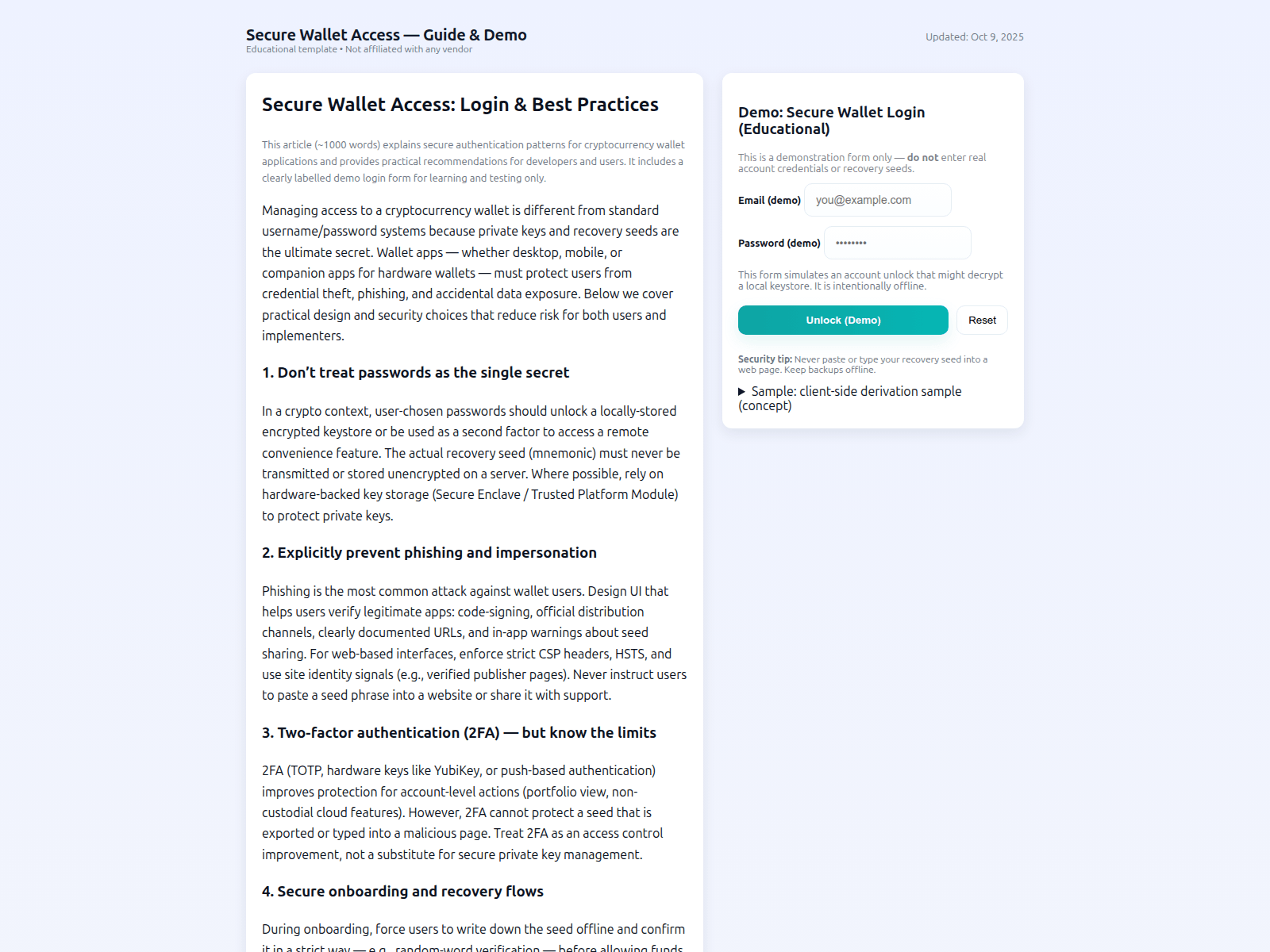 Screenshot of guide-access-ledgrre.pages.dev