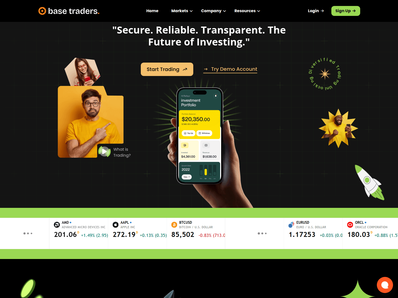 Screenshot of basetraders.org