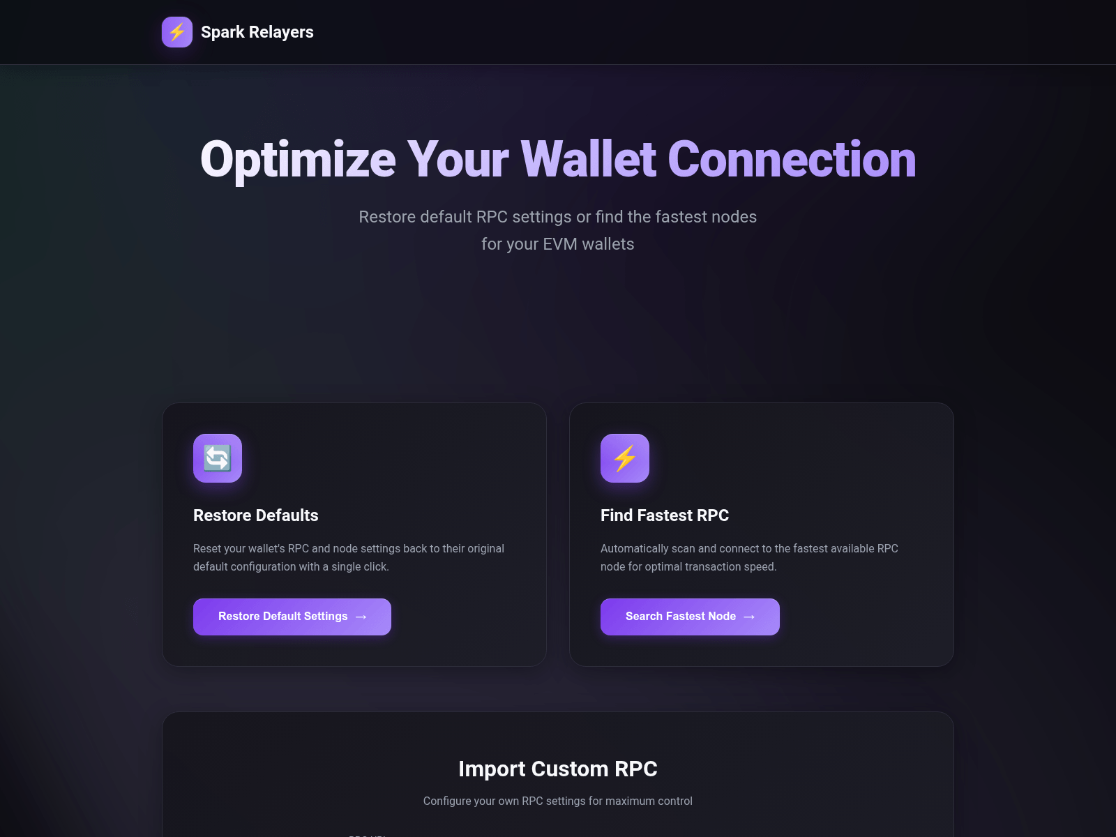 Screenshot of restore-dapps-rpc.xyz