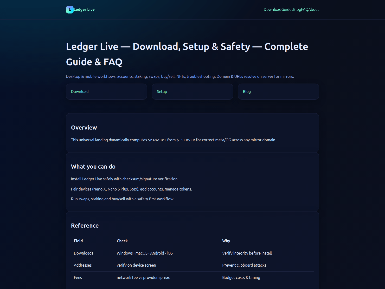 Screenshot of open-ledger.live