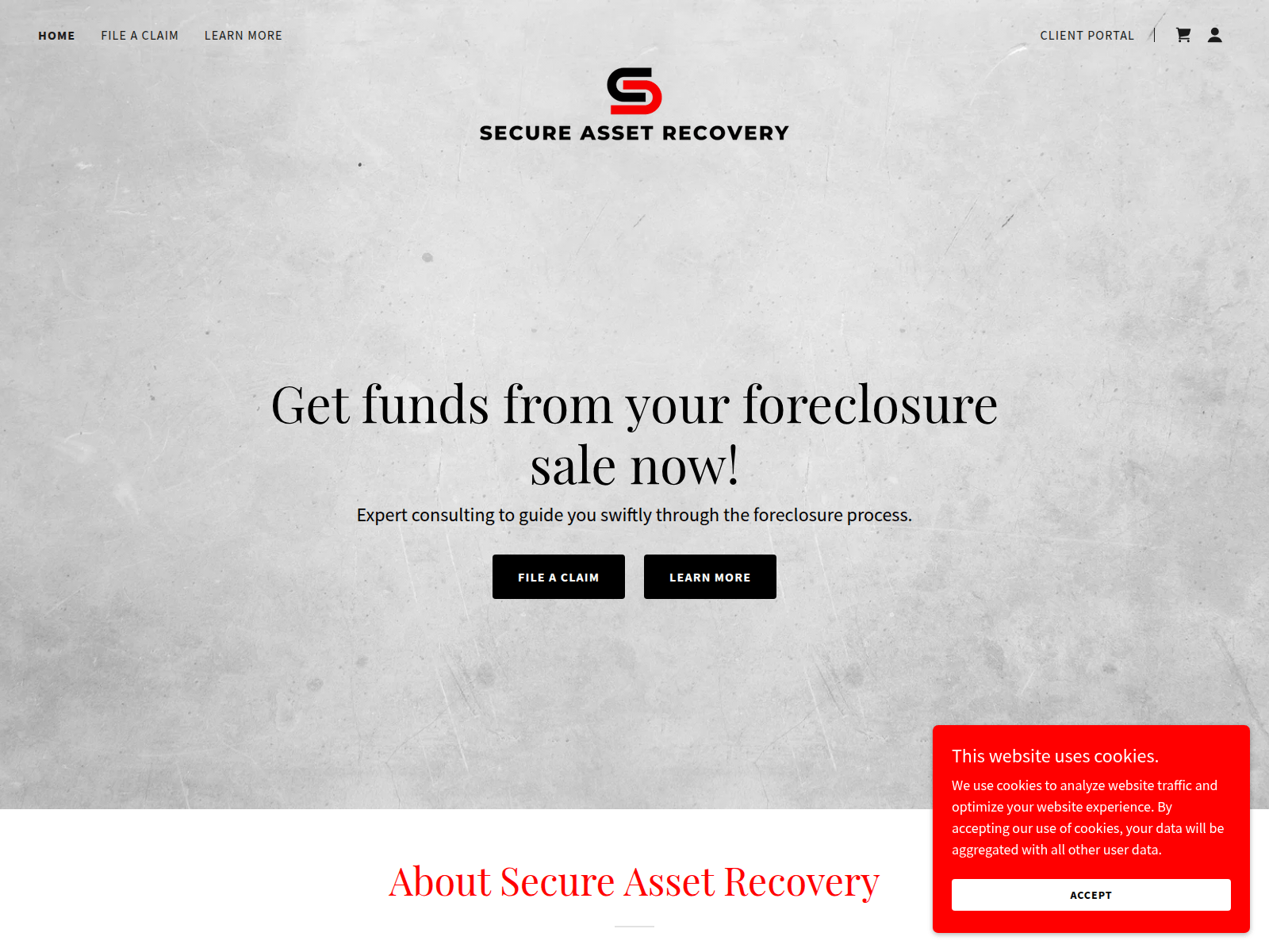 Screenshot of secure-asset-recovery.org