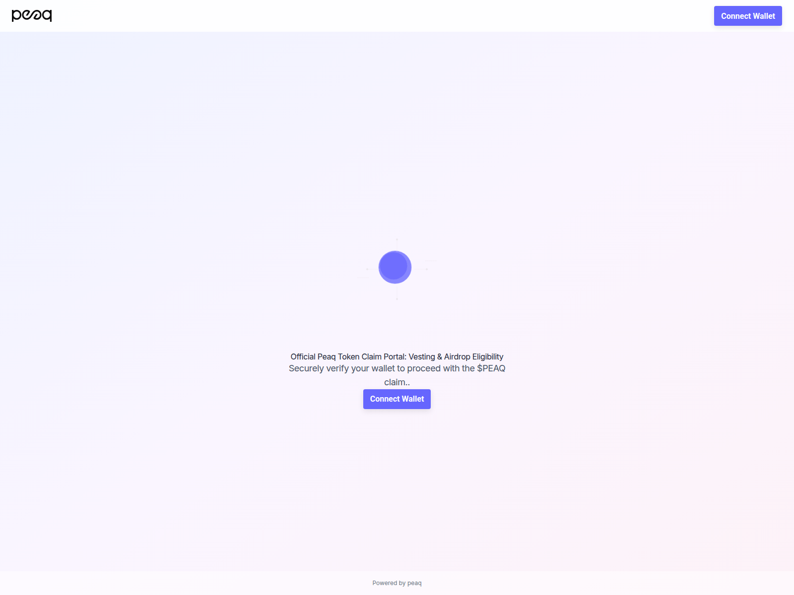 Screenshot of peaq.buzz