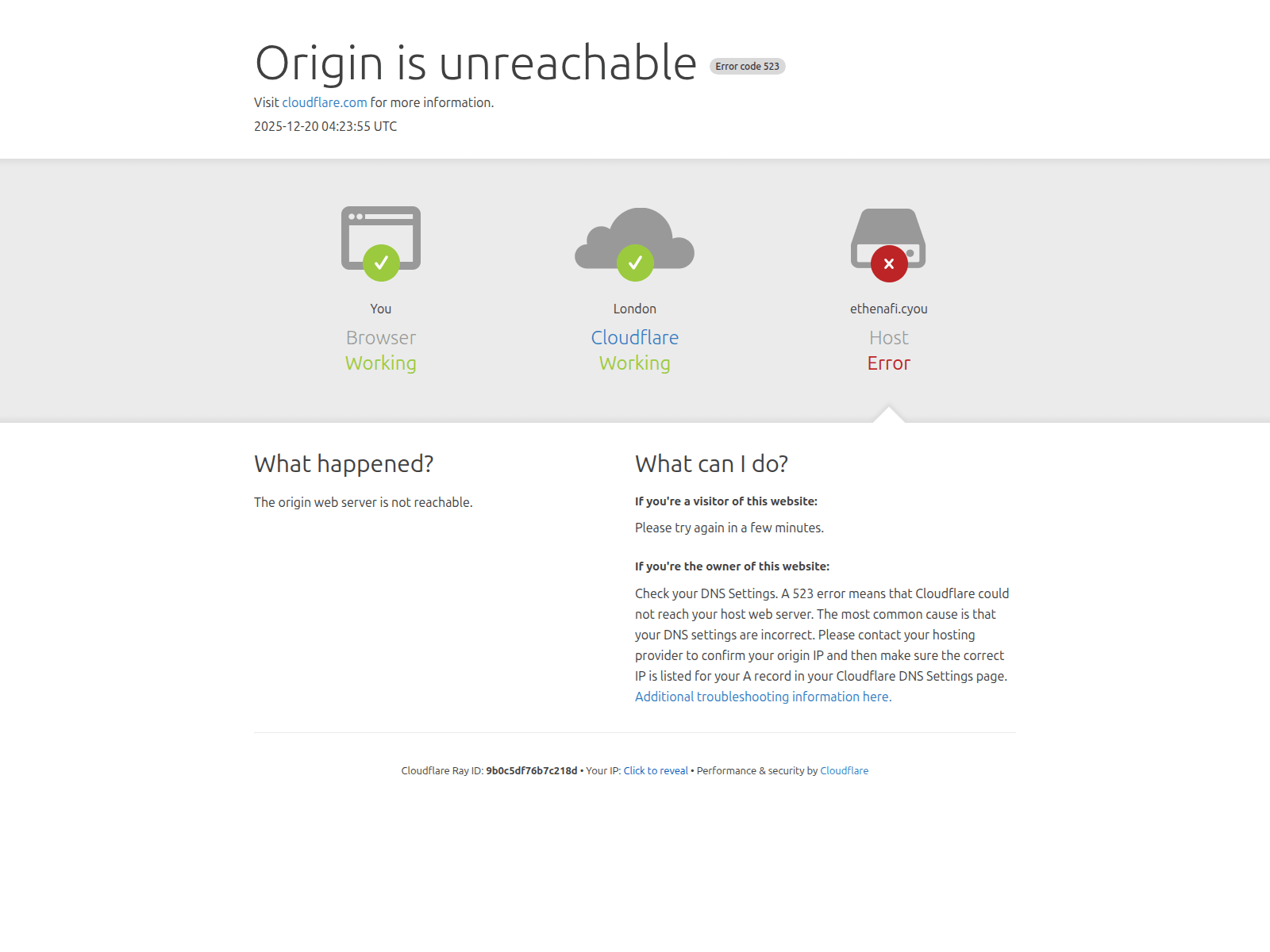 Forensic screenshot of ethenafi.cyou