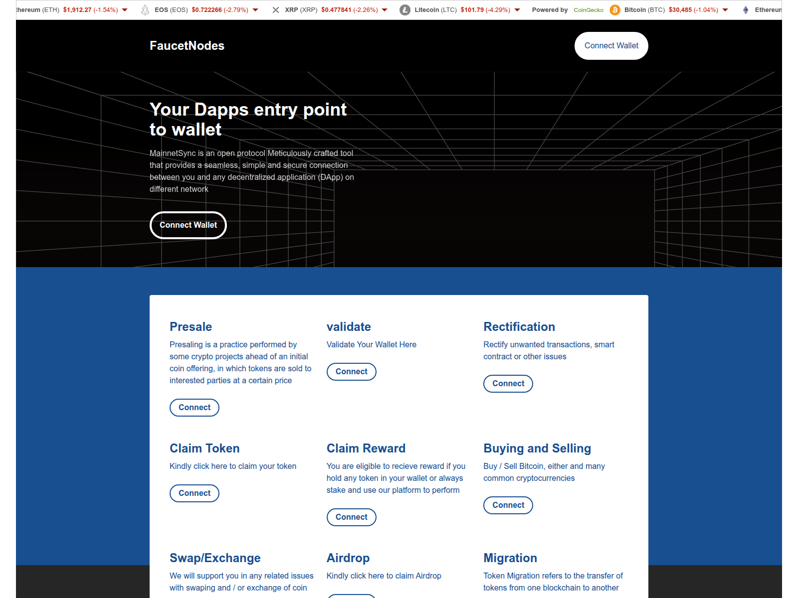 Screenshot of faucetnodesv3.lat