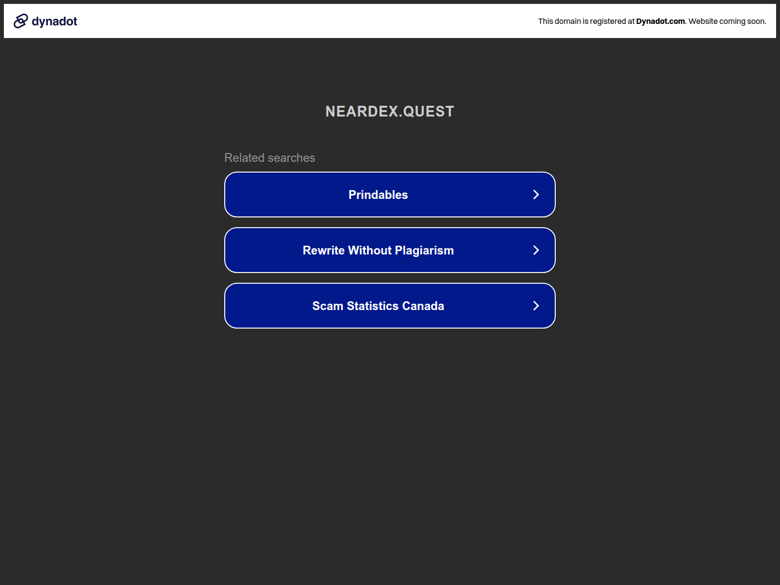 Screenshot of neardex.quest