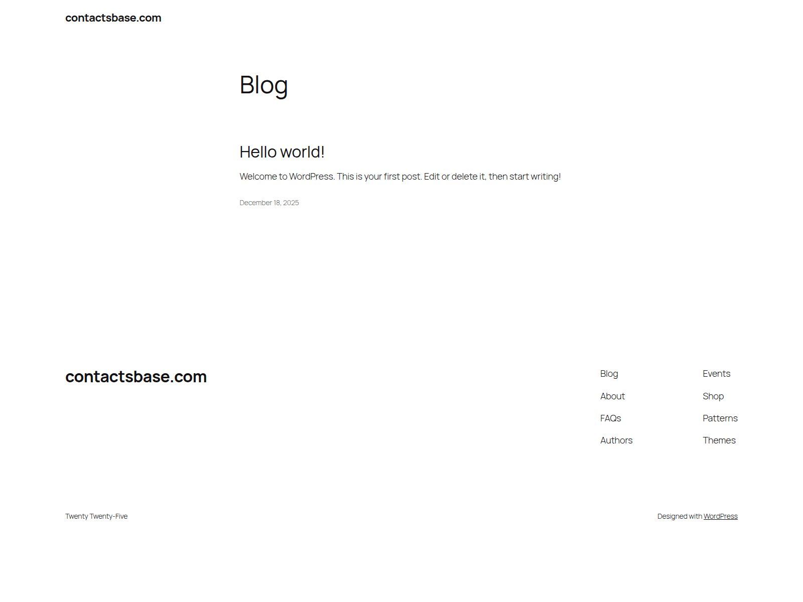 Screenshot of contactsbase.com