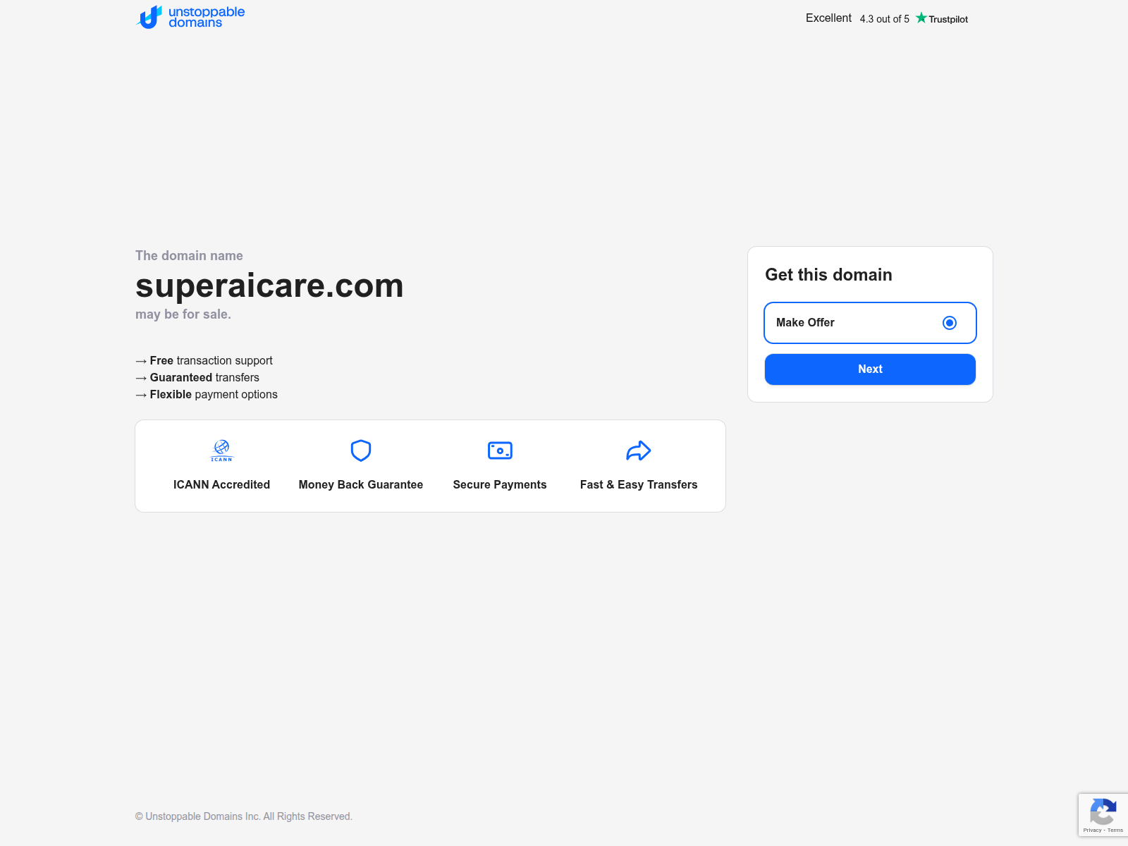 Screenshot of superaicare.com