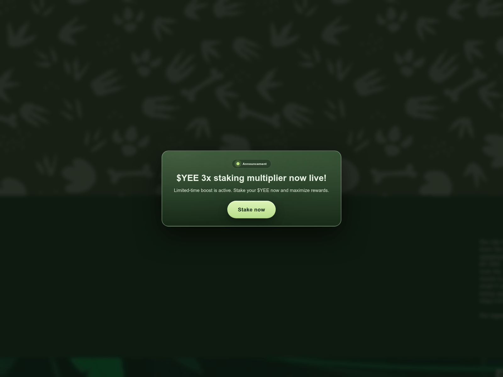 Screenshot of staked-yeetoken.xyz