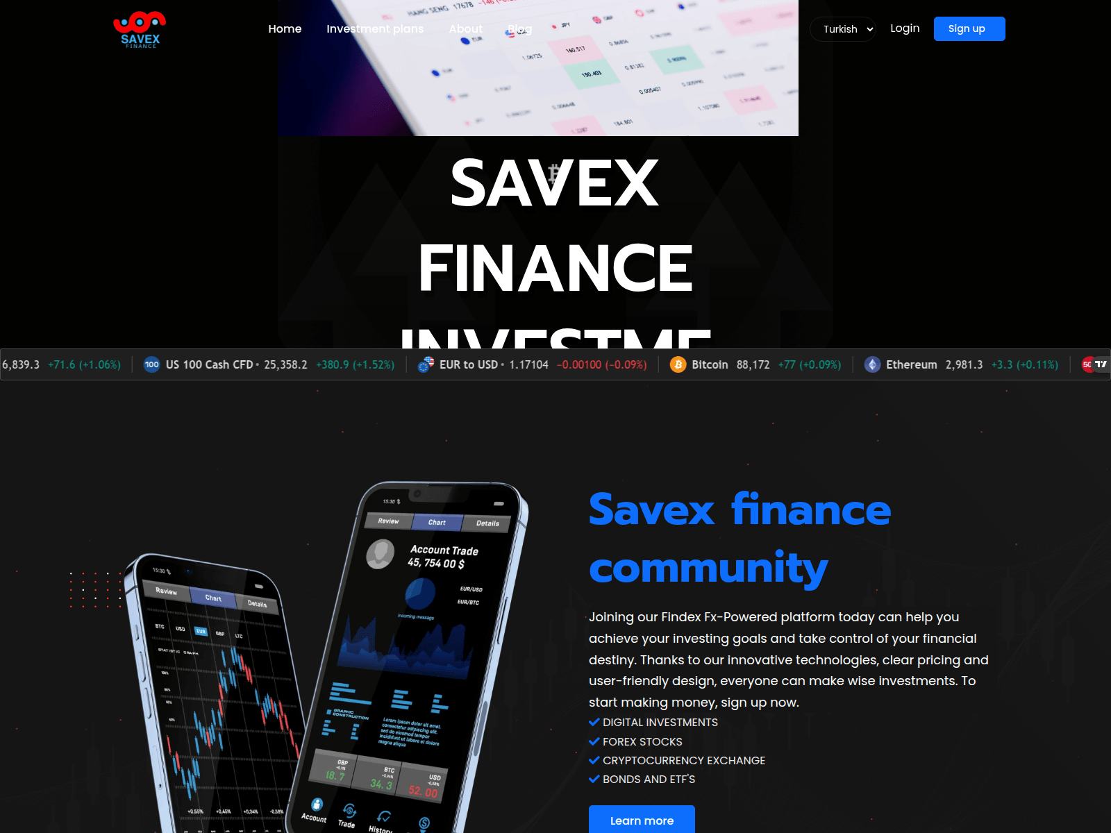 Screenshot of savexfin.com