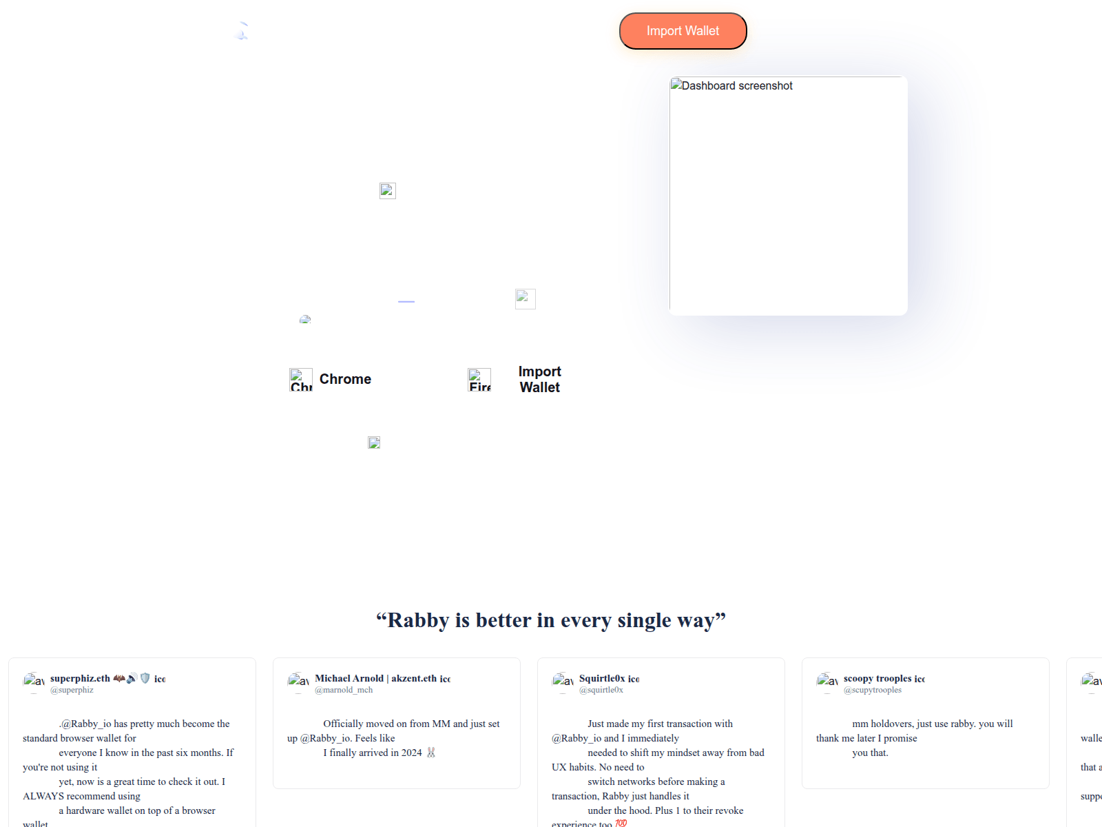 Screenshot of rabbywalletsext.com