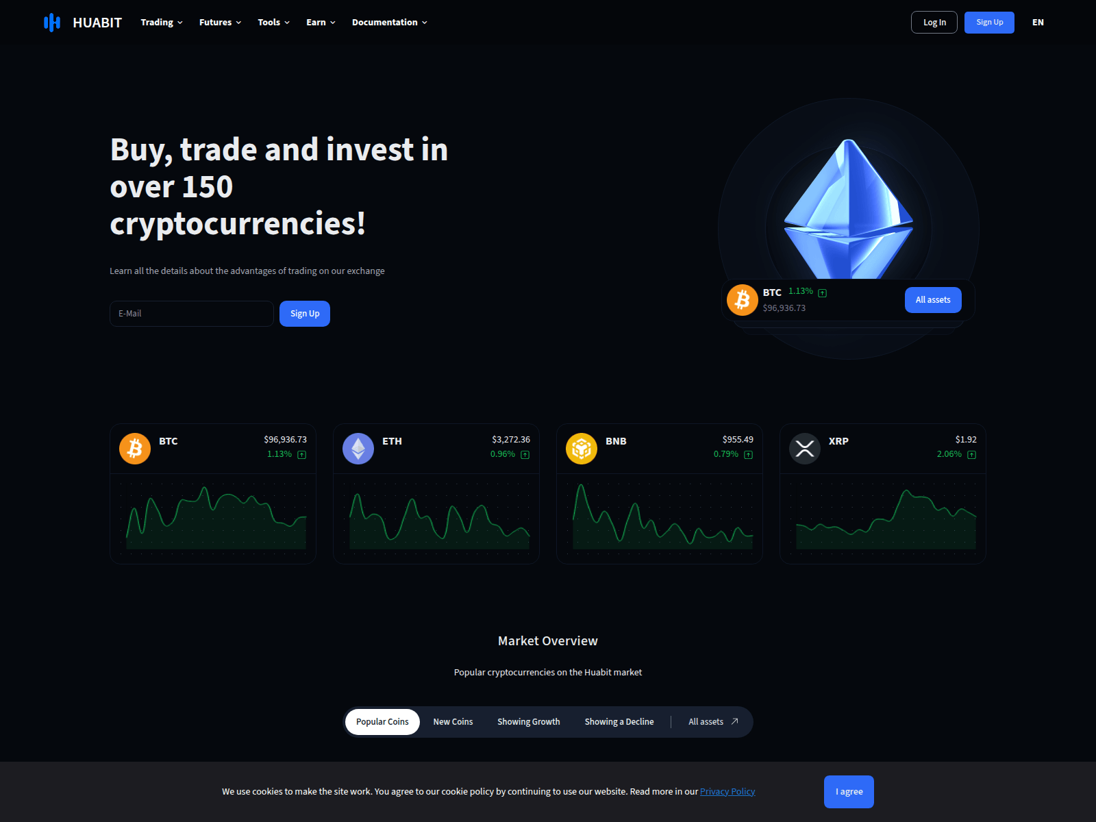 Screenshot of huabit.com