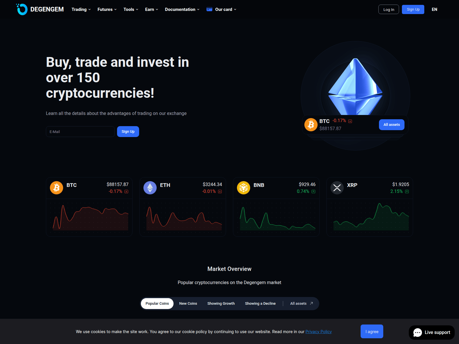 Screenshot of degengem.com