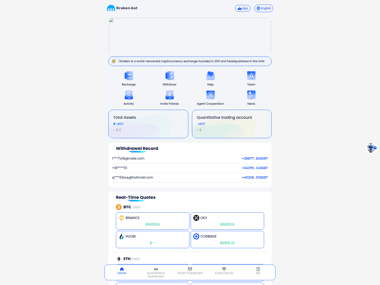 Screenshot of krakenplatform.app