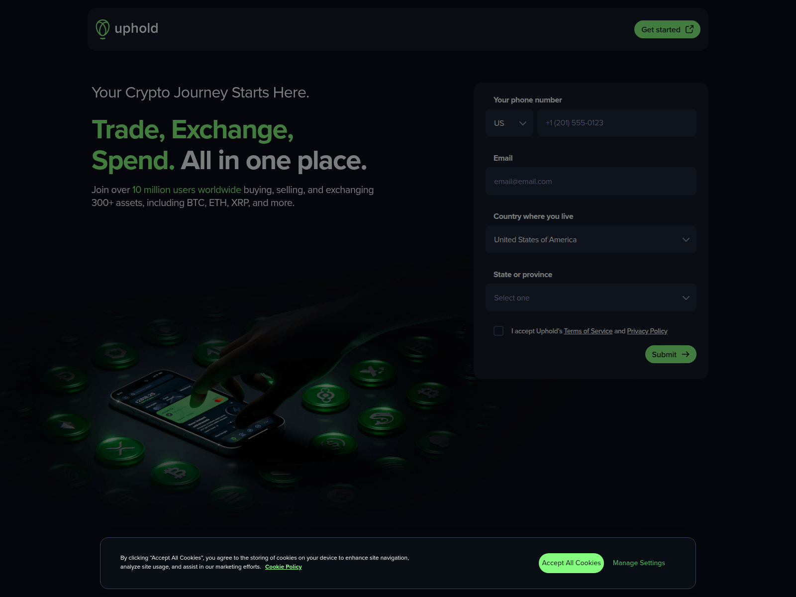 Screenshot of demo.wwwuphold.com