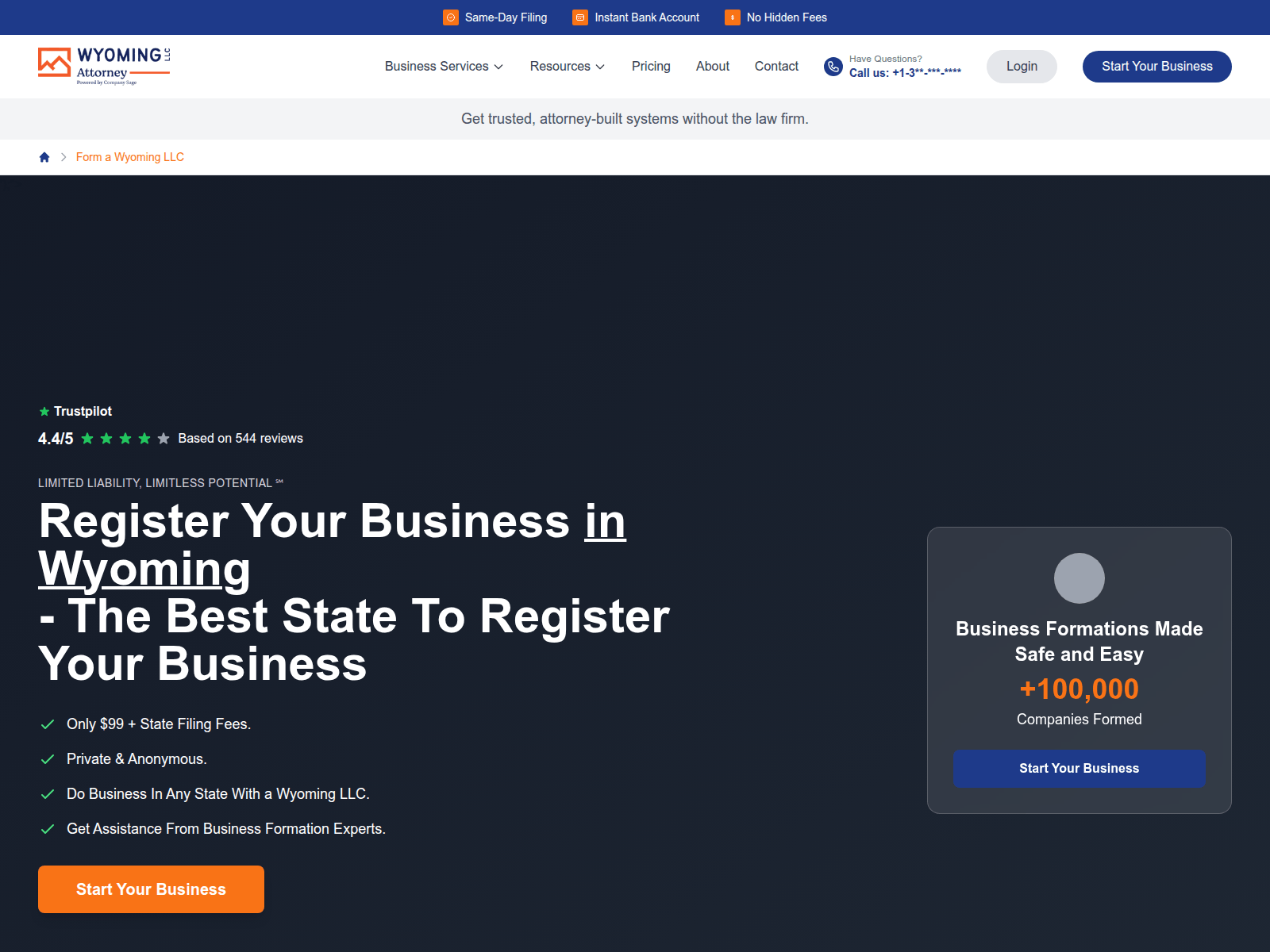 Screenshot of wyominglimitedlc.com
