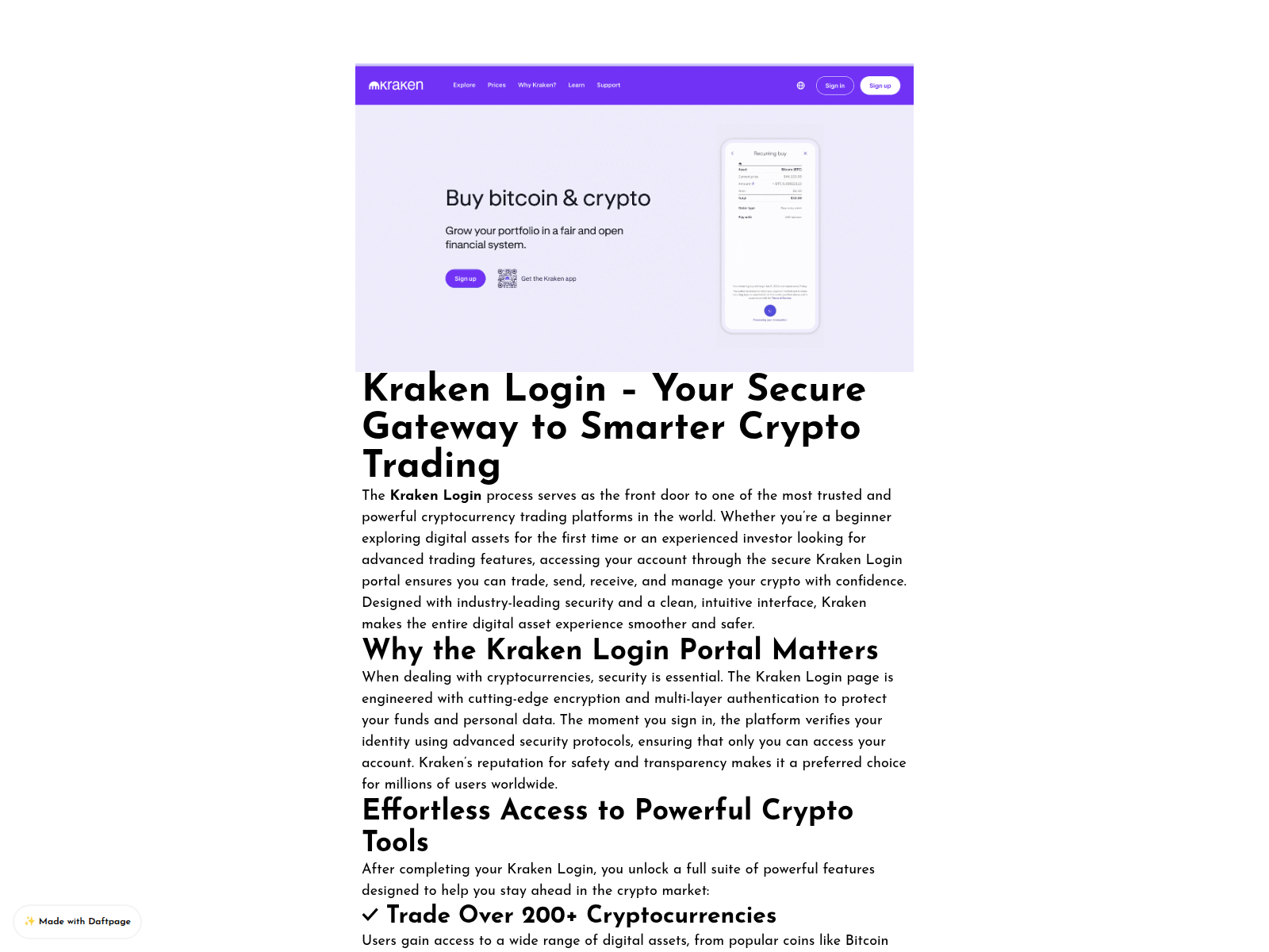Screenshot of website-krakenio.daftpage.com