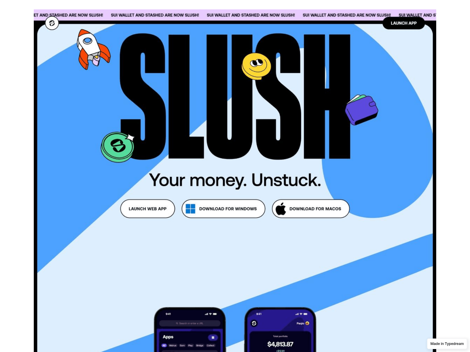 Screenshot of get-suiwallet-extension.typedream.app