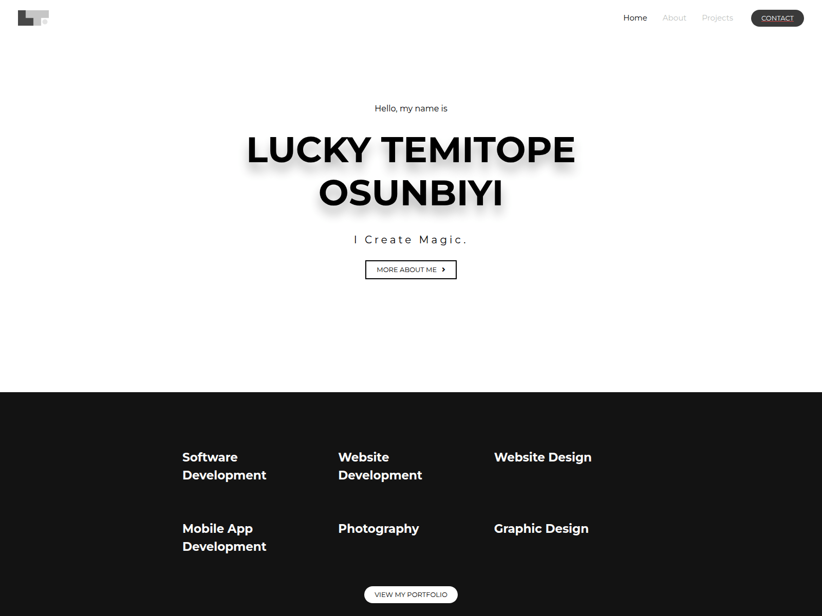 Screenshot of luckytemitope.com