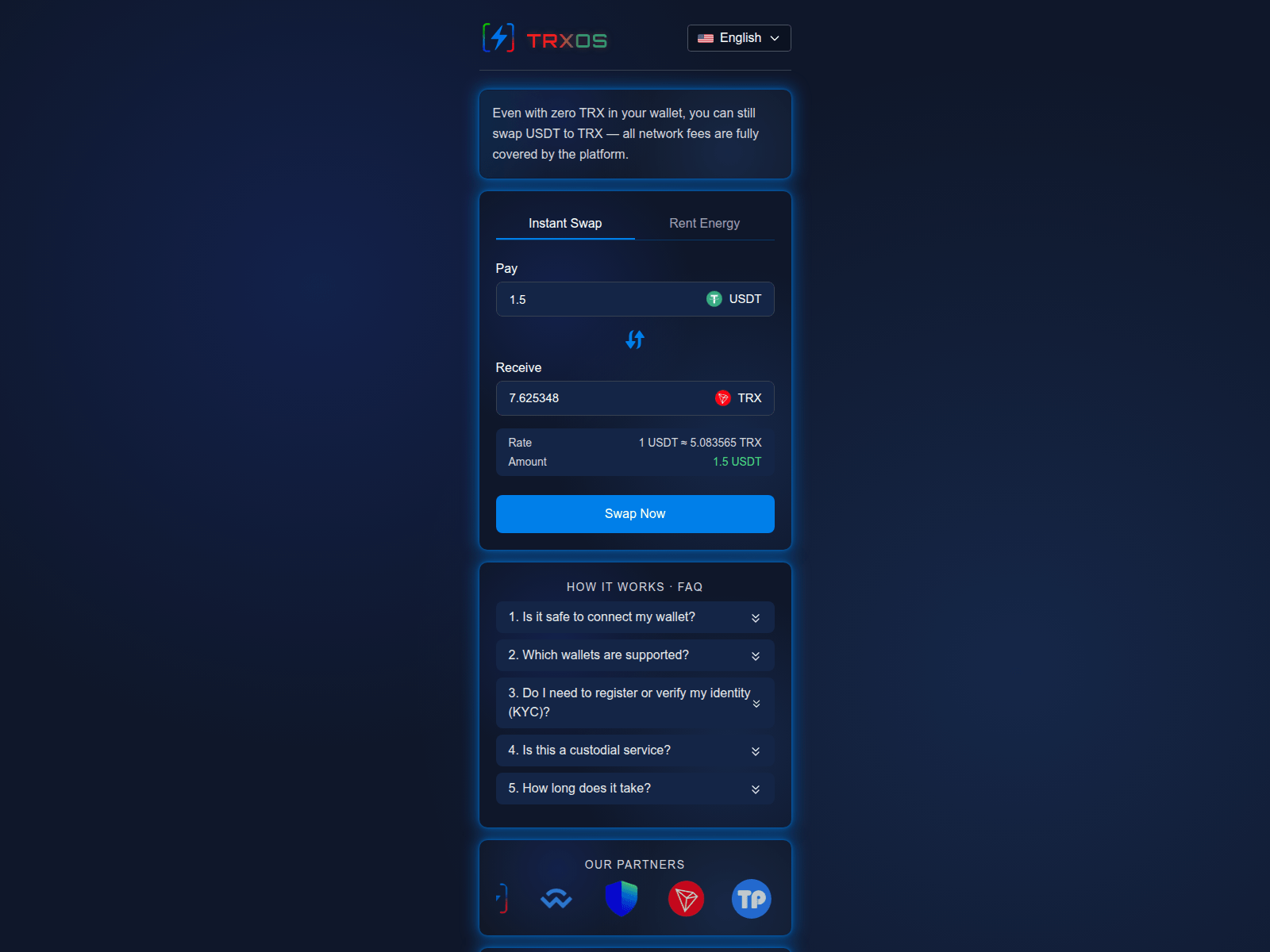 Screenshot of trxos.org