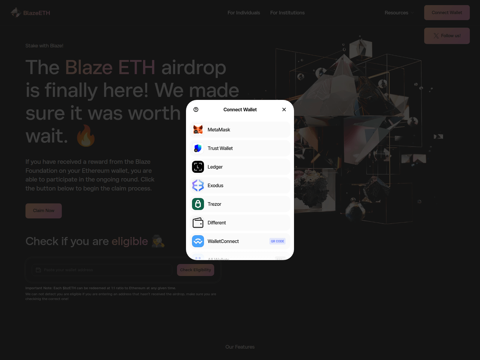 Screenshot of events-blaze.org