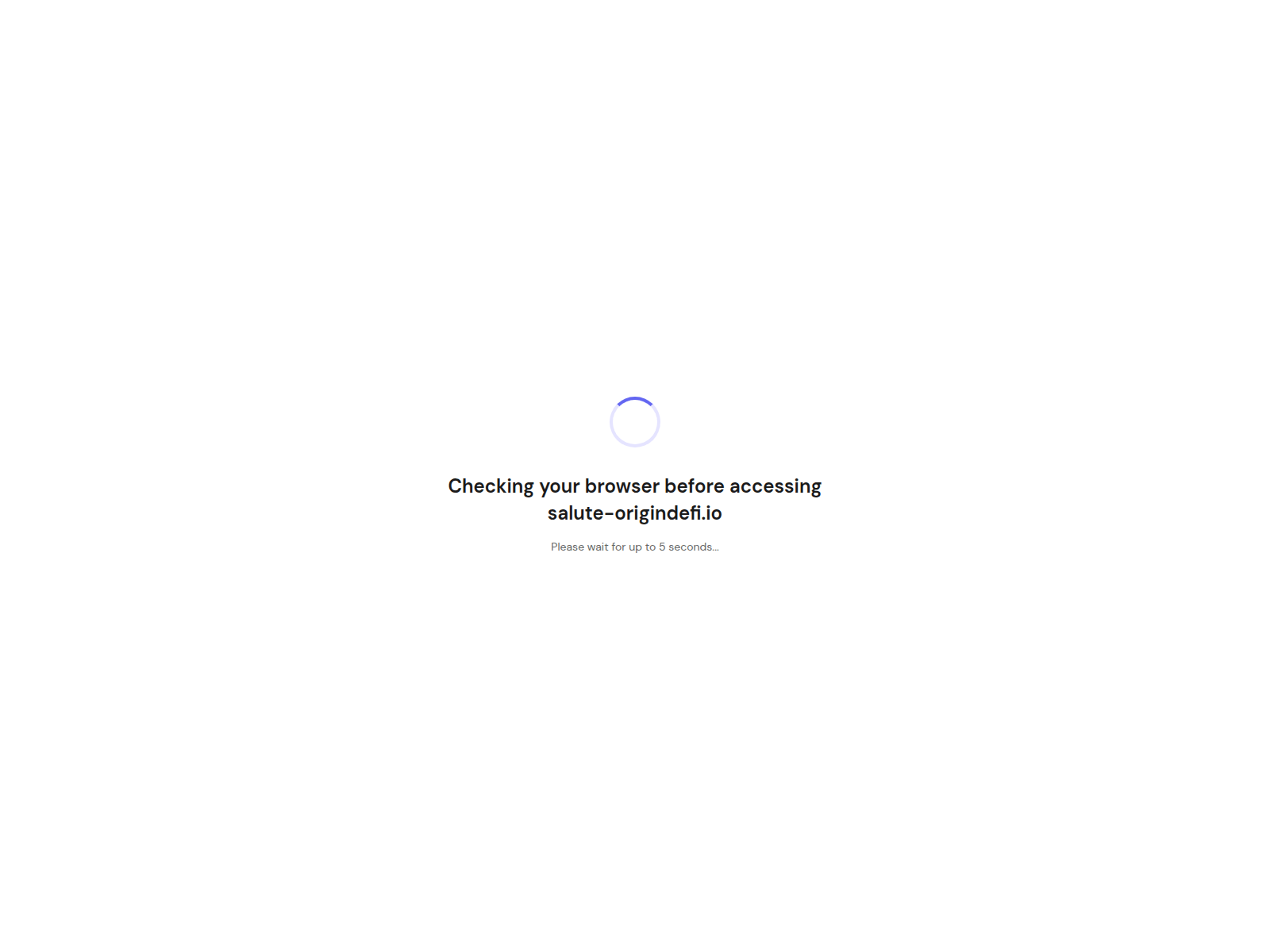 Screenshot of salute-origindefi.io