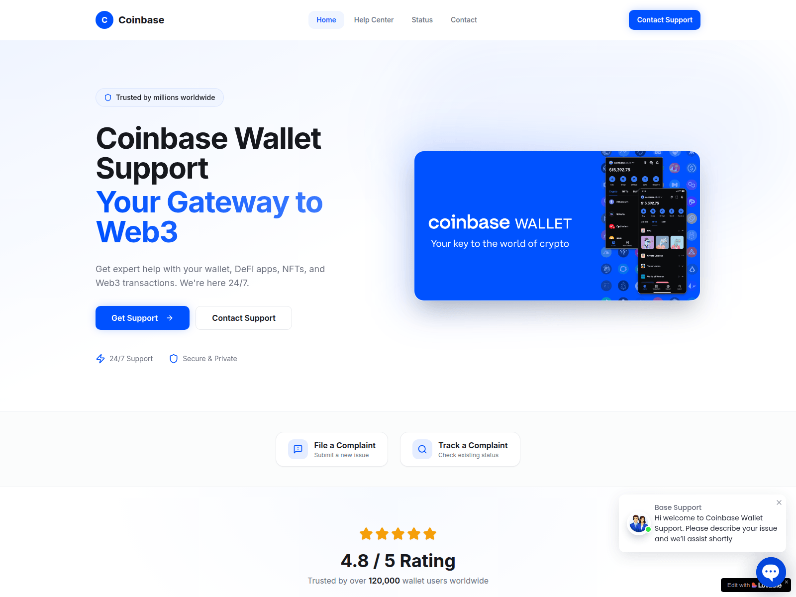 Screenshot of base-support.ltd