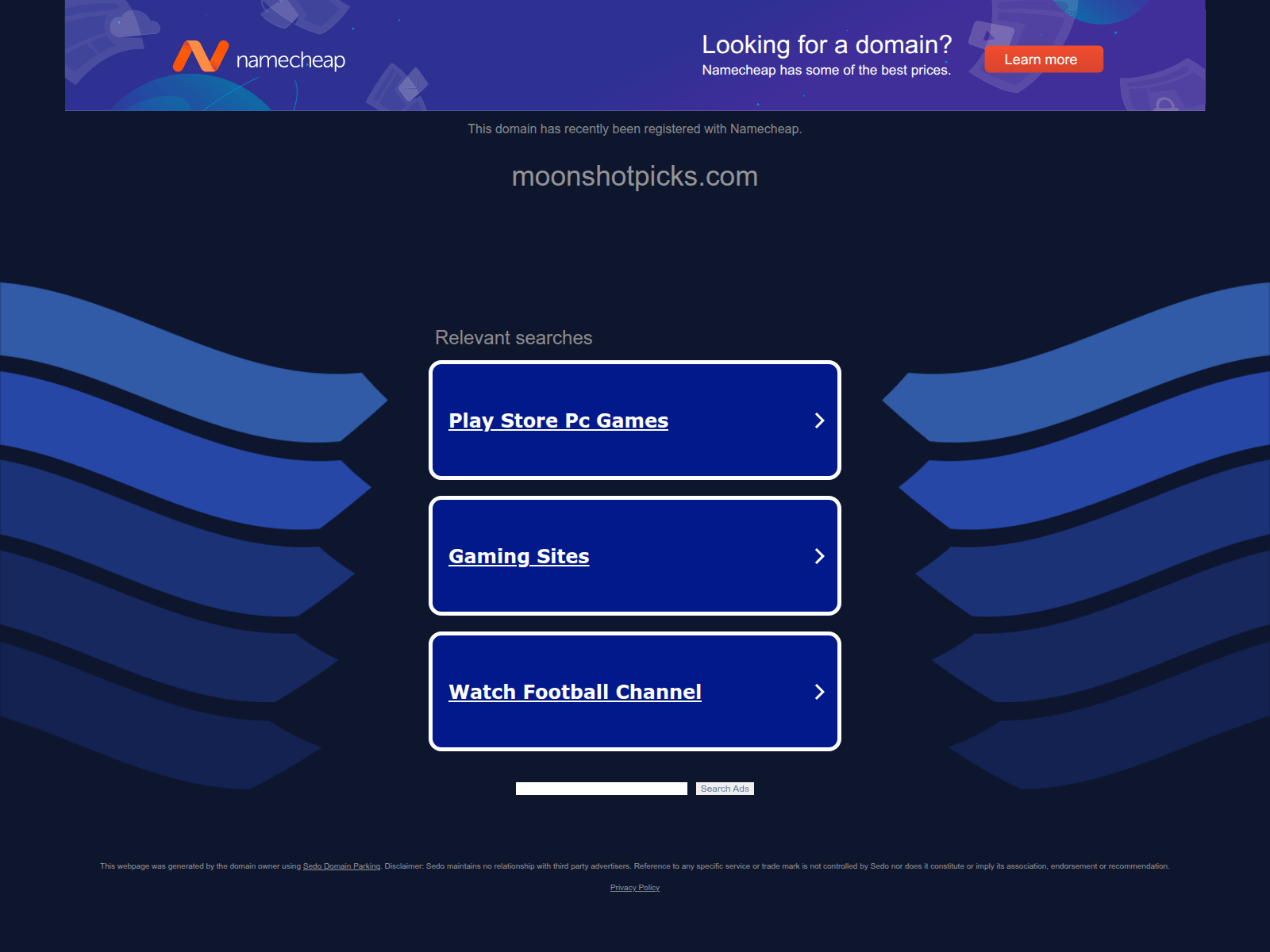 Screenshot of moonshotpicks.com