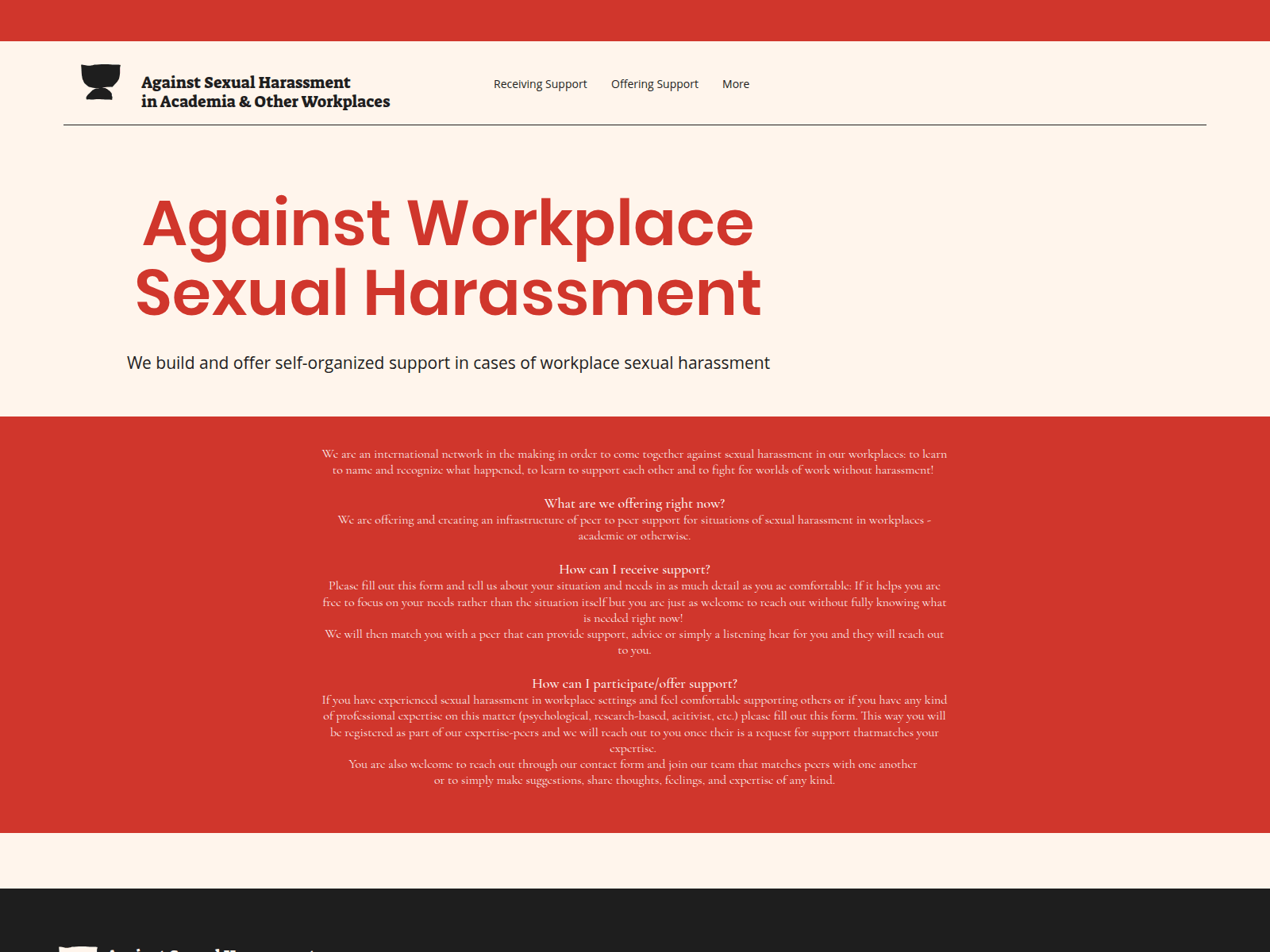 Screenshot of against-sexual-harassment.com