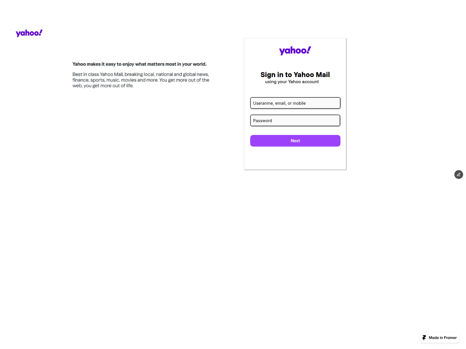 Screenshot of minimal-wheel-227199.framer.app