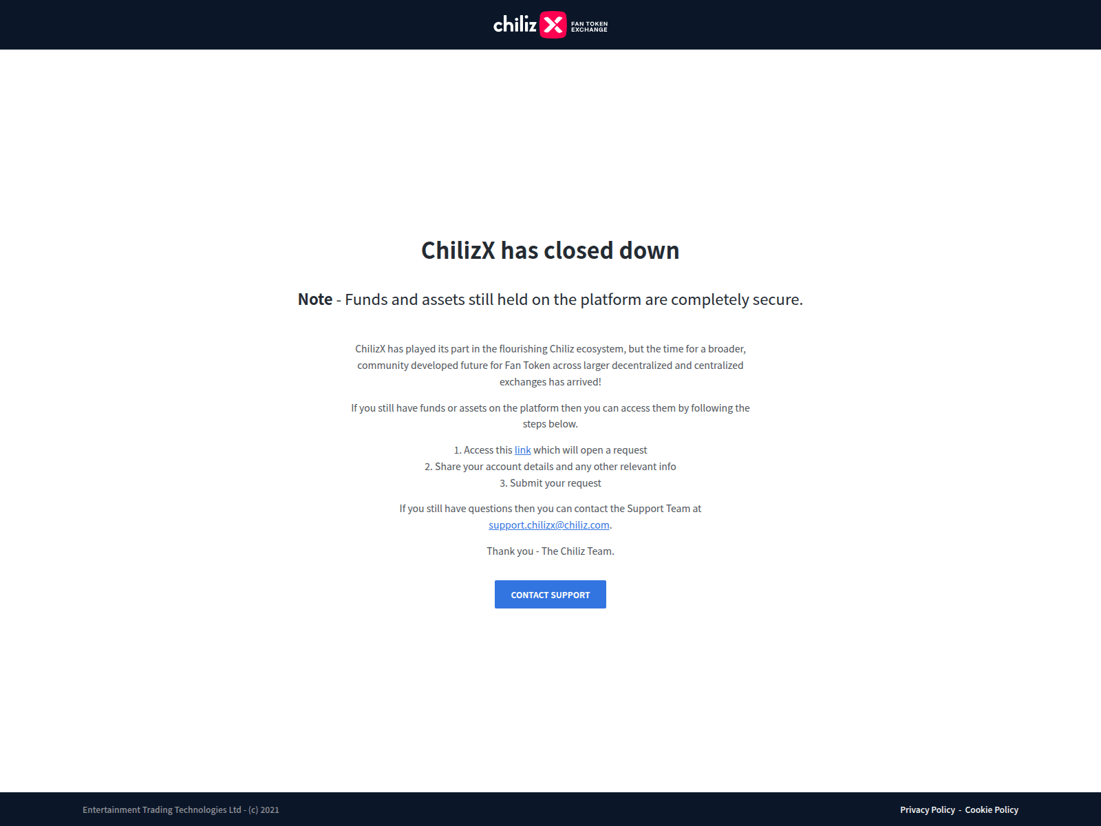 Screenshot of chilizx.com
