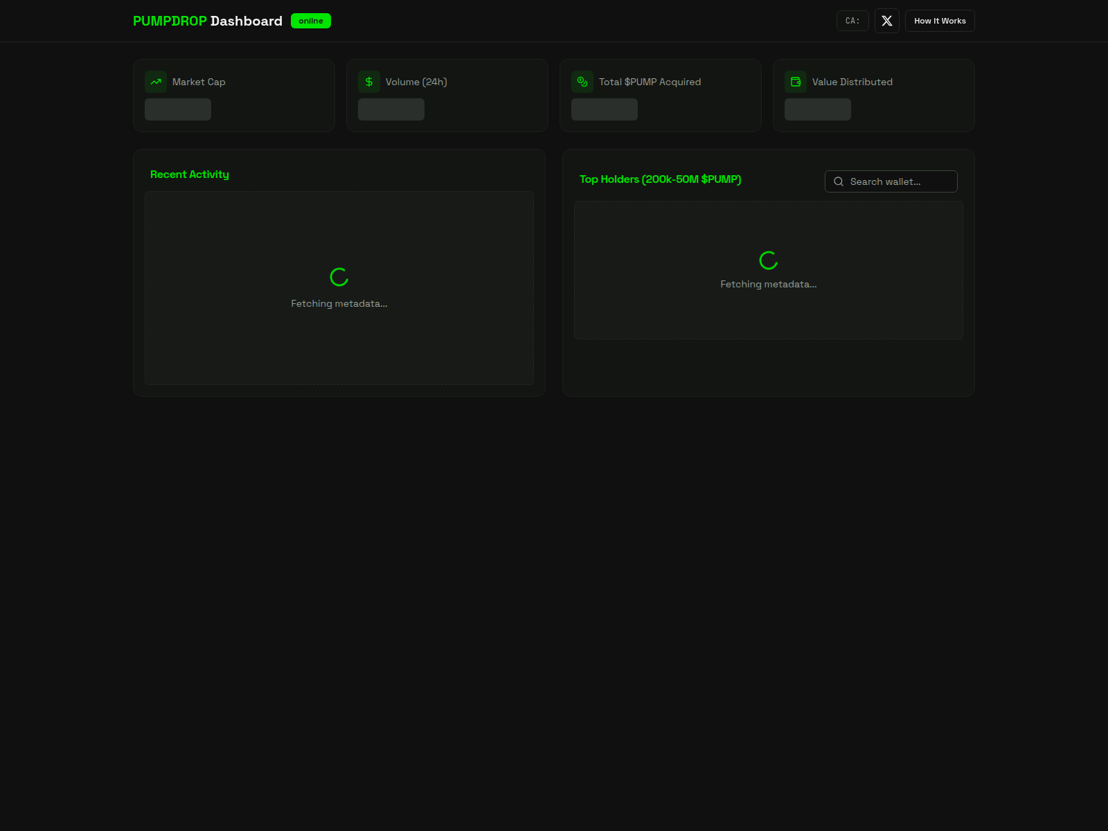 Screenshot of pumpdropfees.live