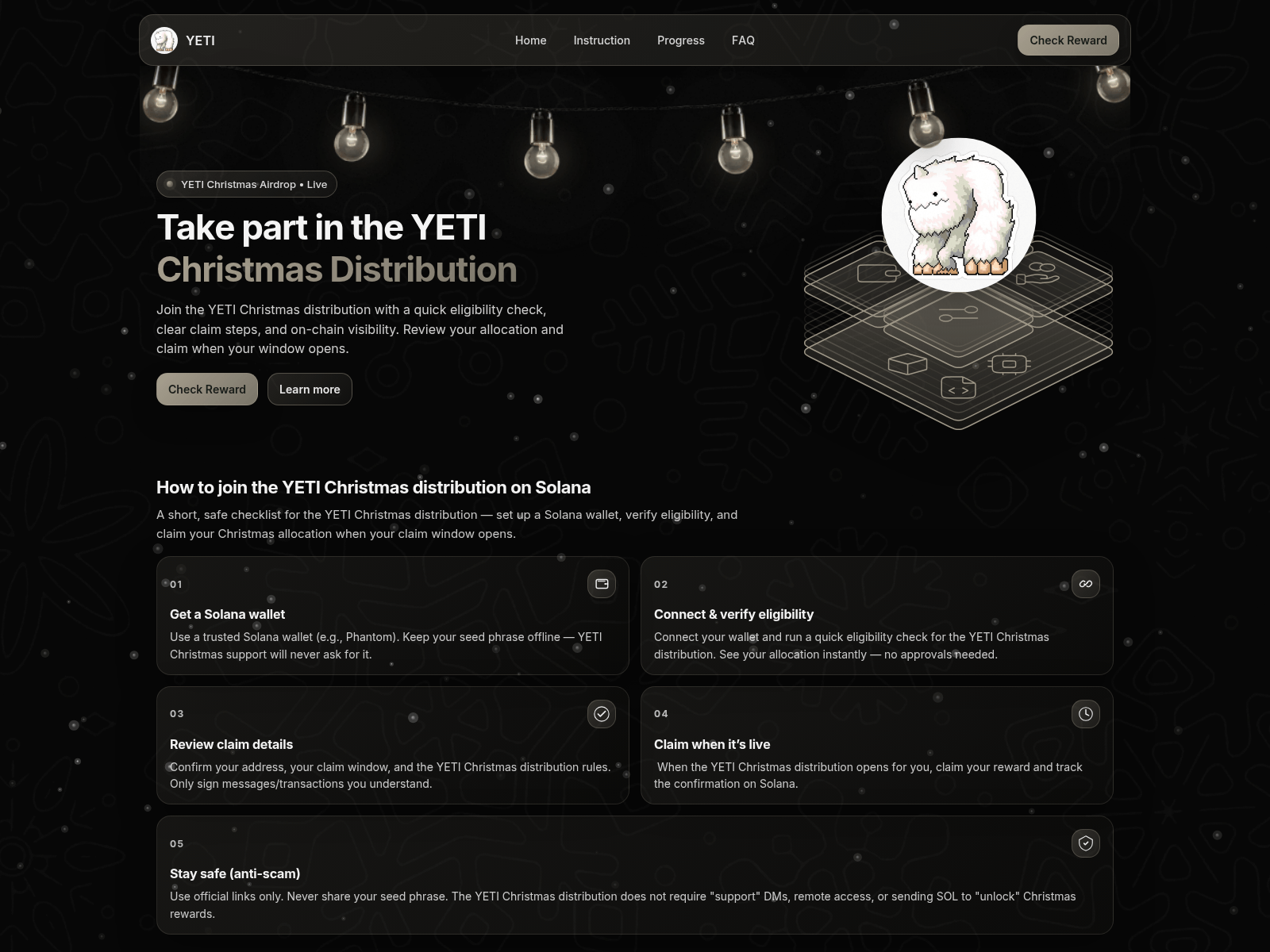 Screenshot of yeti.pumpfun.dev