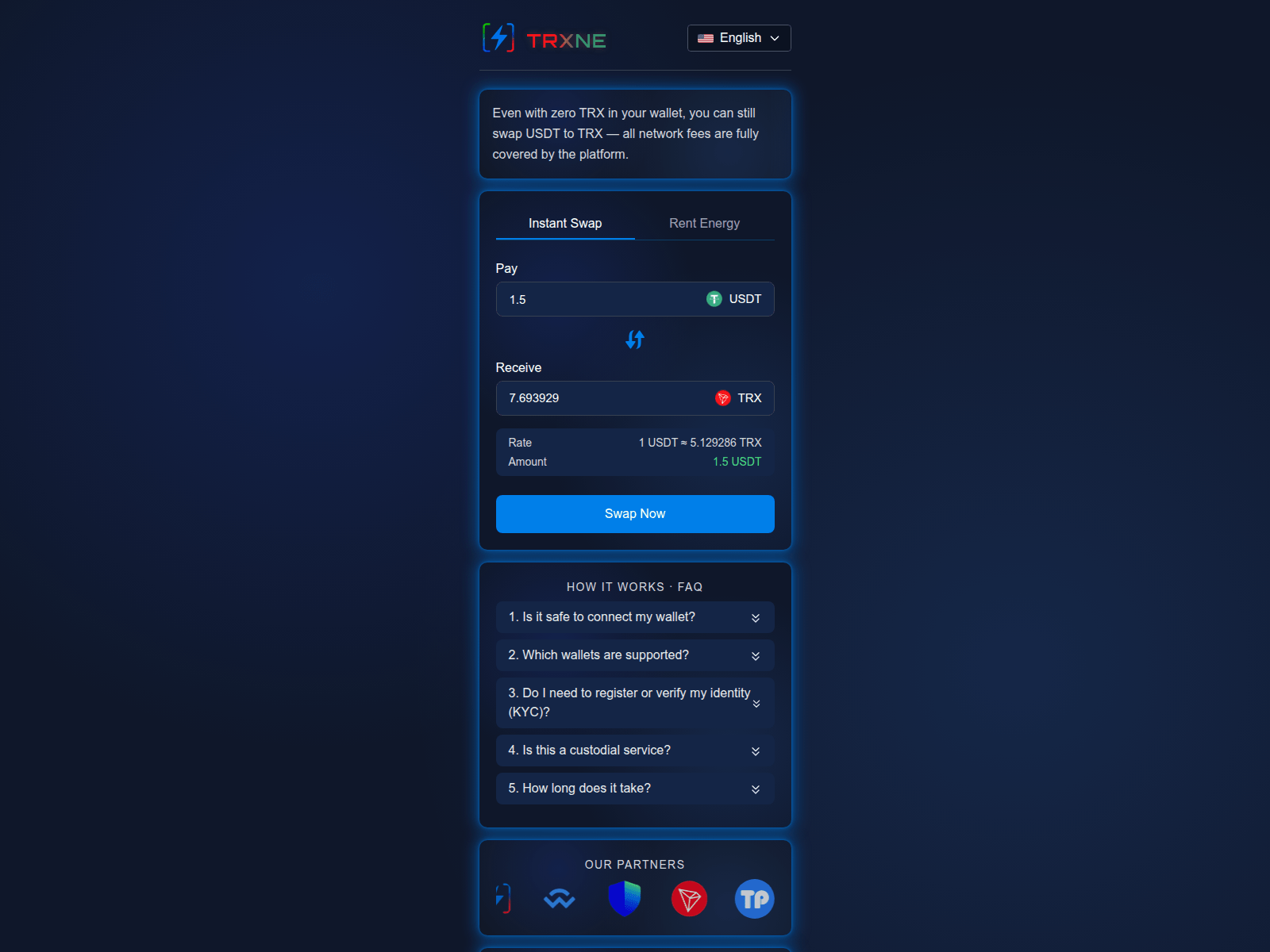 Screenshot of trxne.org
