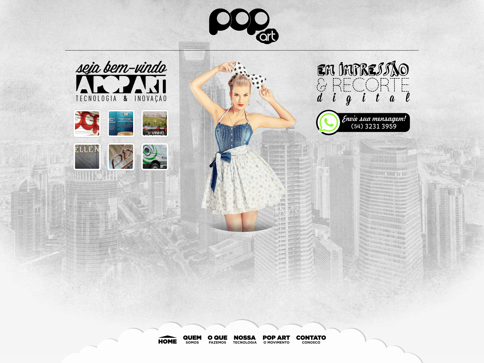 Screenshot of popart.com.br