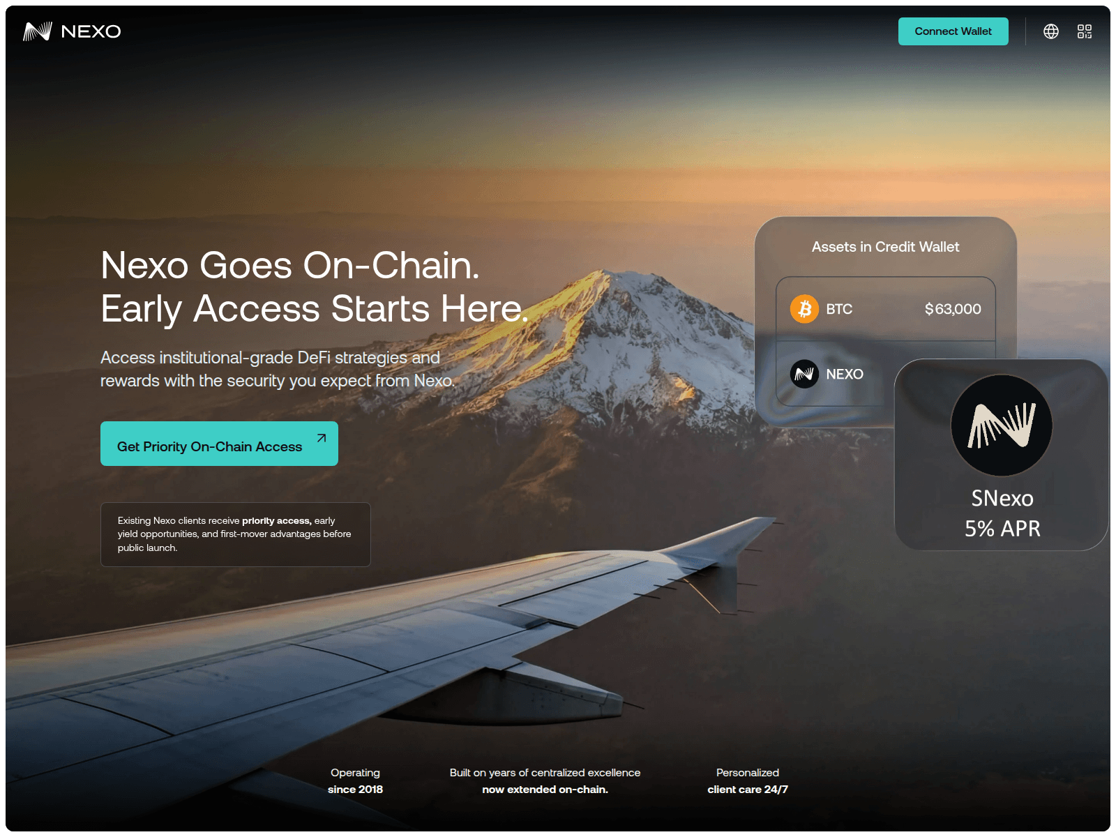 Screenshot of onchain.register-nexo.com
