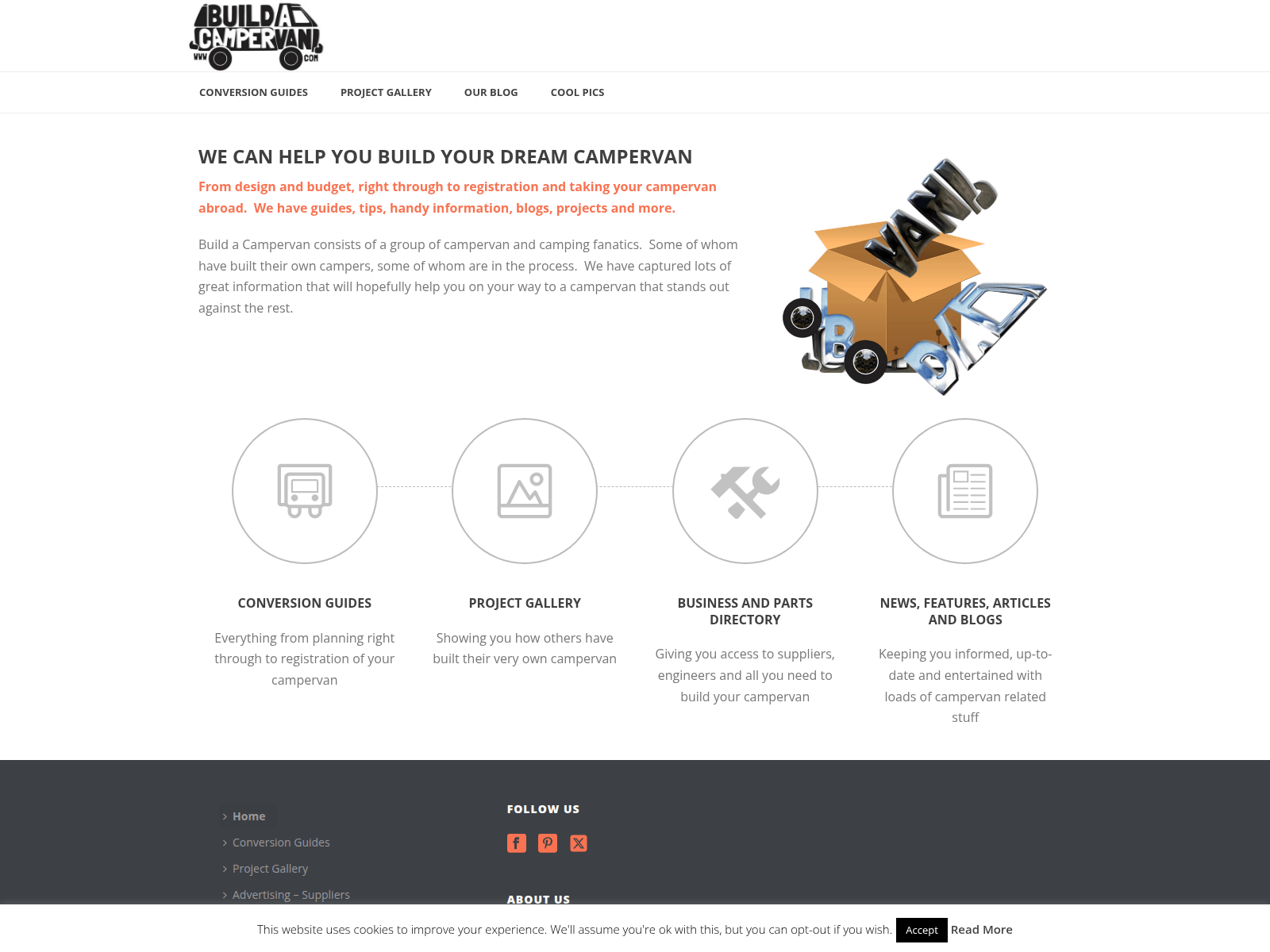 Screenshot of buildacampervan.com
