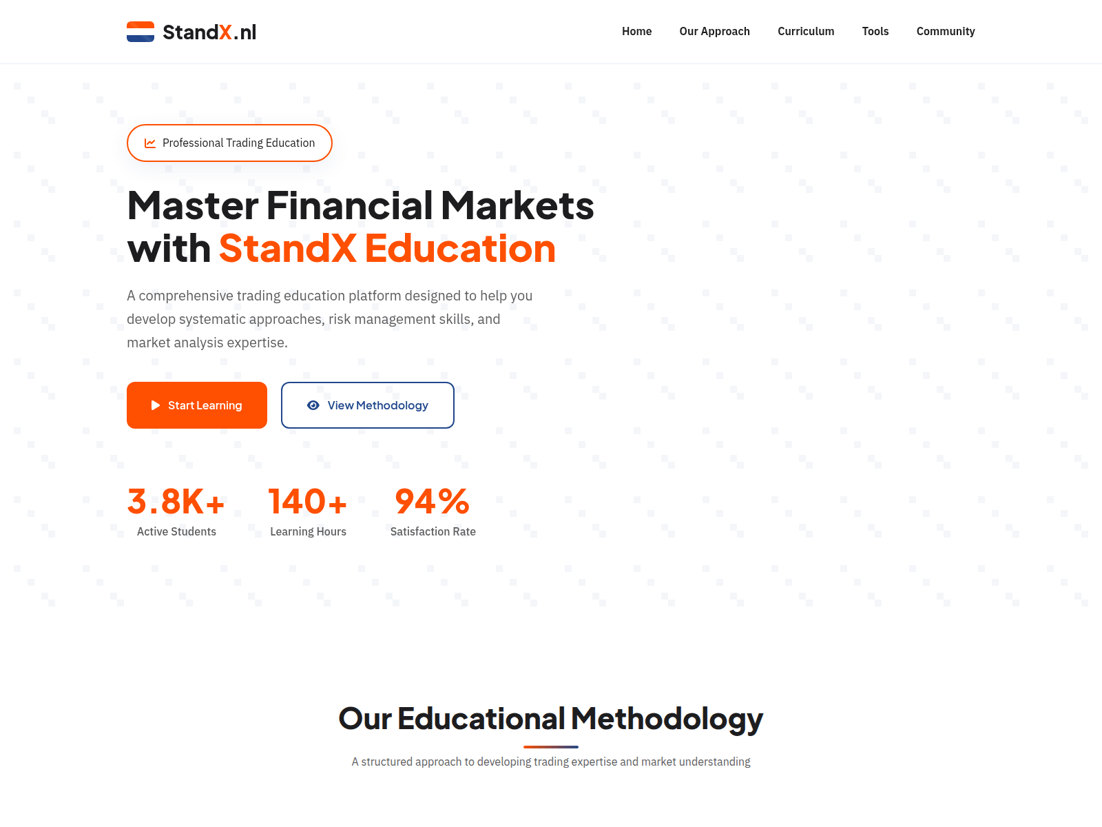 Screenshot of standx.nl