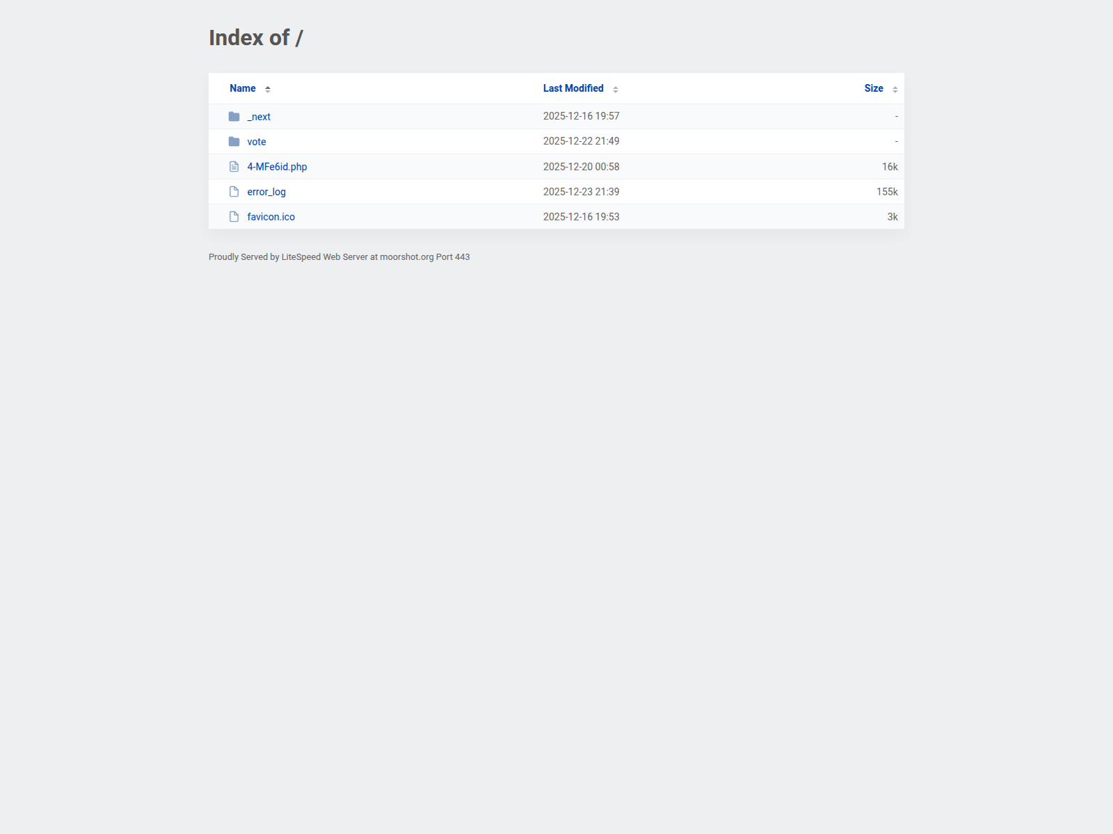 Screenshot of moorshot.org