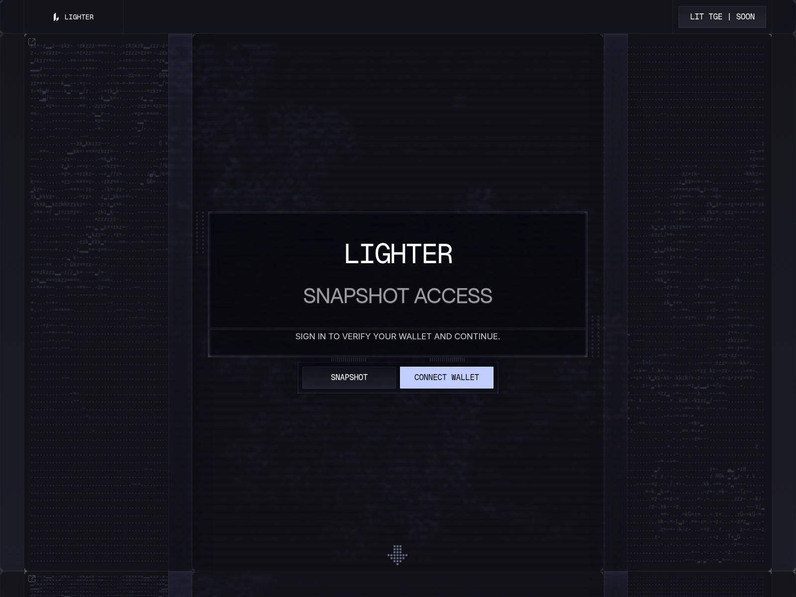 Screenshot of app.trade-lighter.xyz