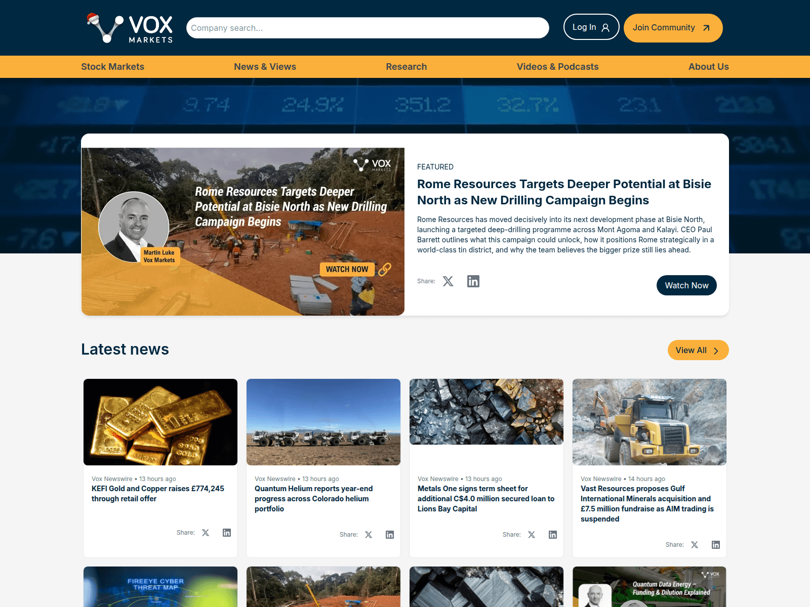 Screenshot of voxmarkets.com