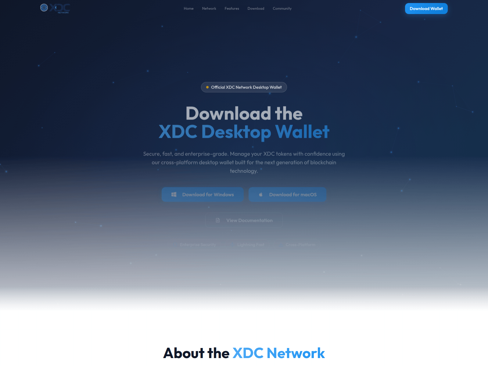 Screenshot of xdcdesktopwallet.app