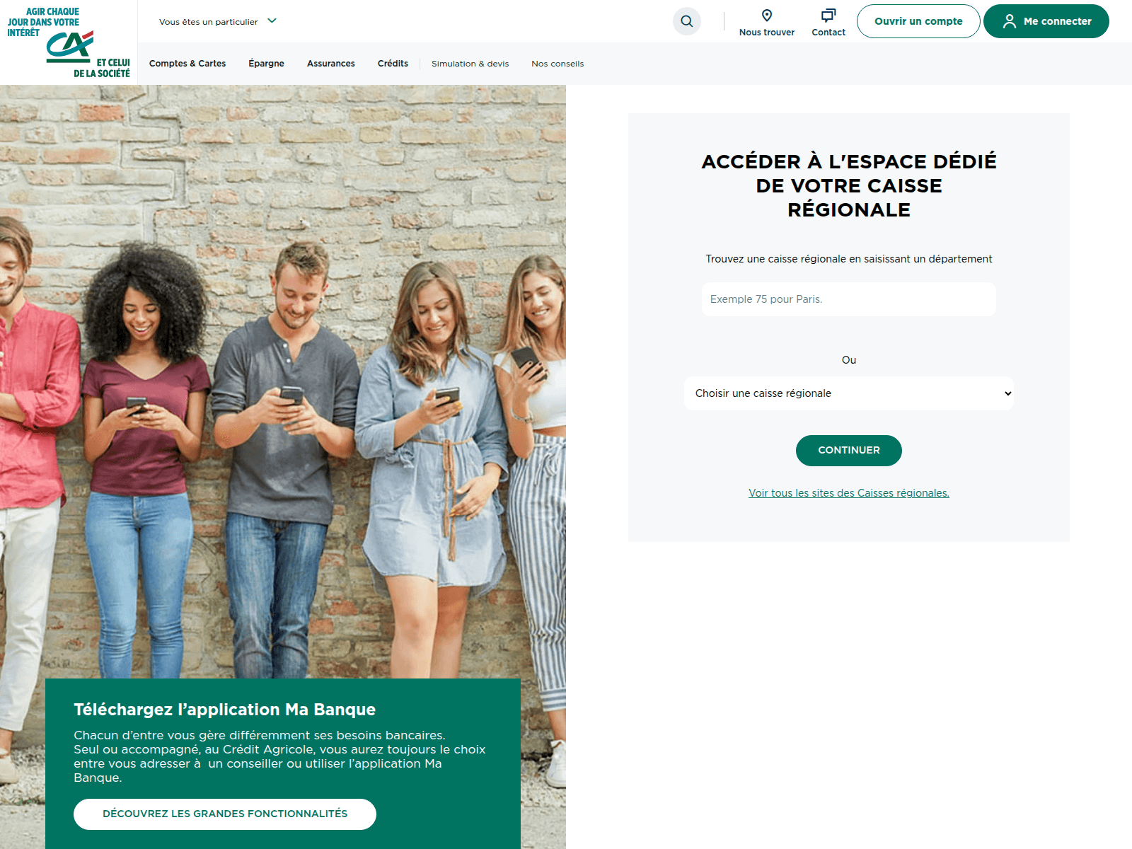 Screenshot of caissregionsagrico.istmein.de