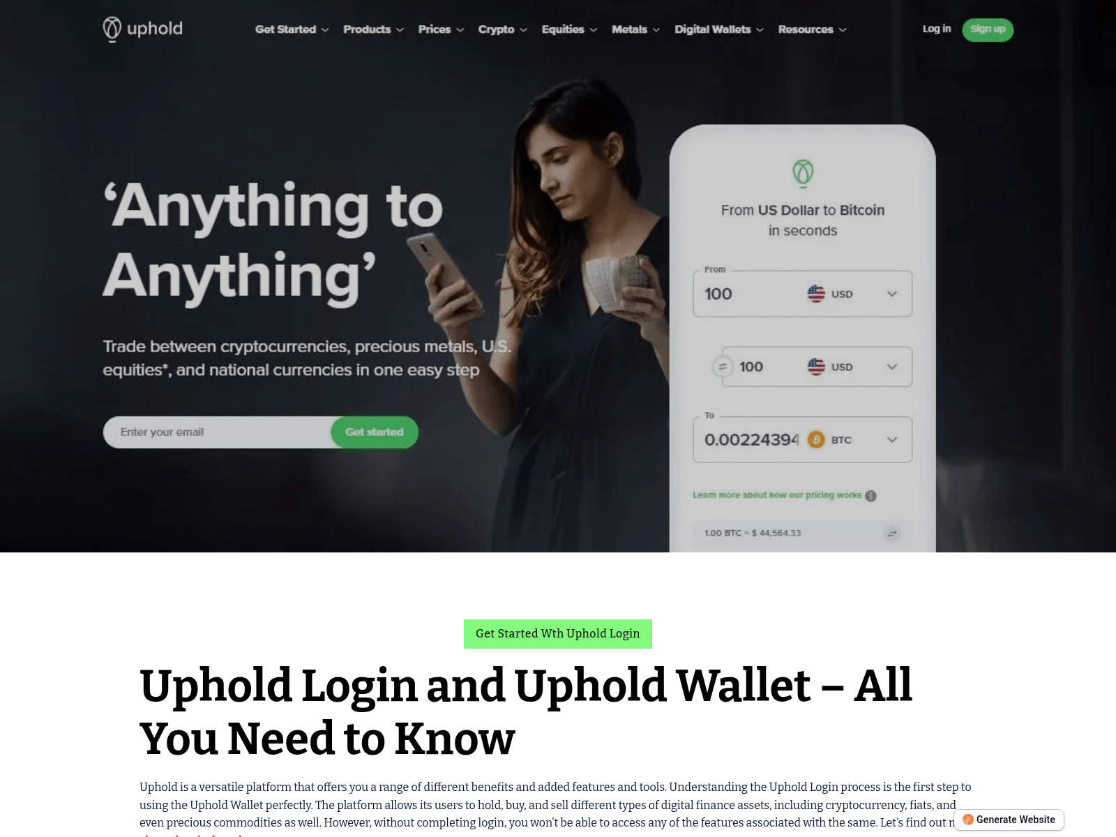 Screenshot of strt-easy-begin-uphald.pineapple.page