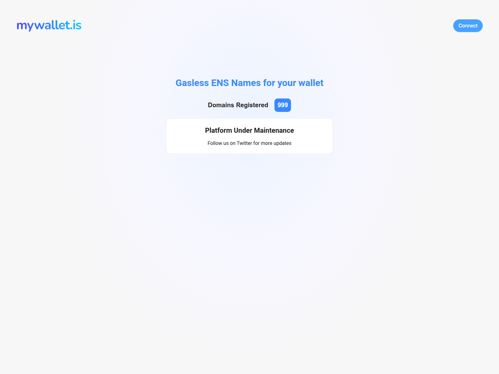 Screenshot of mywallet.is